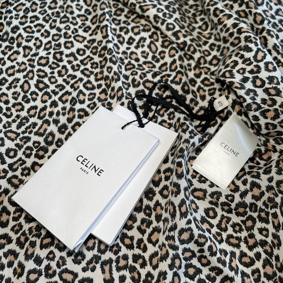 Celine × Hedi Slimane CELINE BY HEDI SLIMANE “FW19 BABY CAT PRINT HAWAIIAN SHIRT” Size US L / EU 52-54 / 3 - 4 Thumbnail