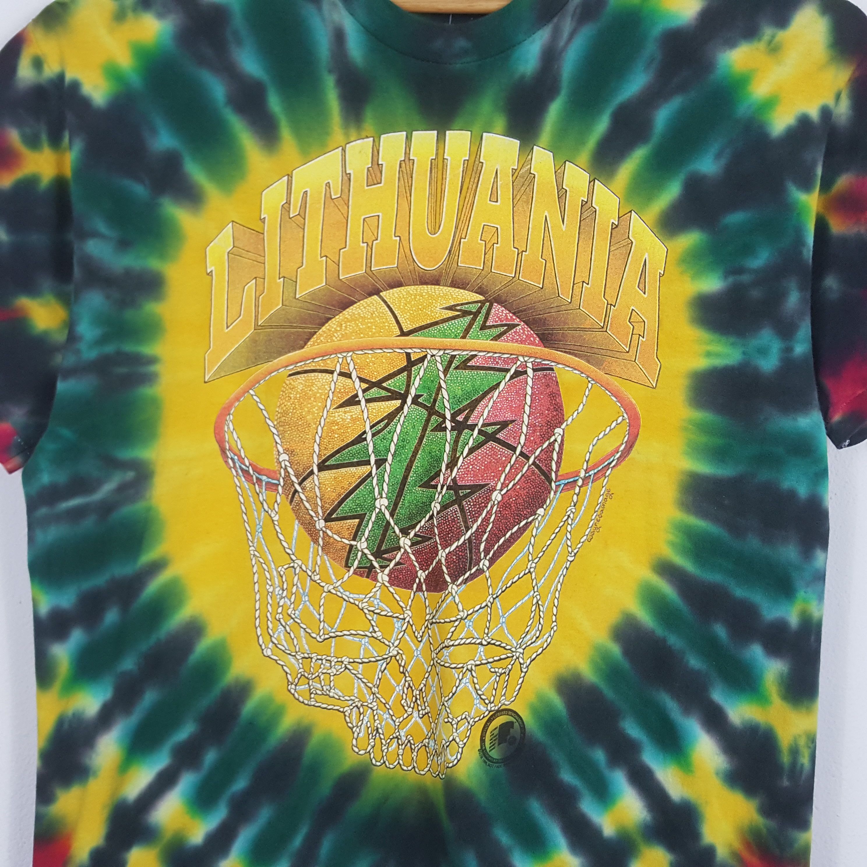Grateful Dead × Vintage Vintage 90's Grateful Dead X Lithuania Skull Design T-shirt Size US L / EU 52-54 / 3 - 7 Thumbnail