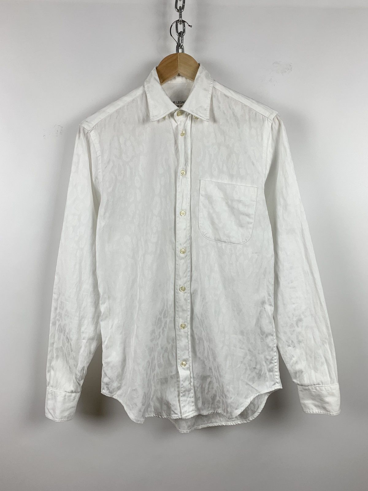 Our Legacy Our Legacy White Leopard Print Long Sleeve Shirt Size US S / EU 44-46 / 1 - 1 Thumbnail