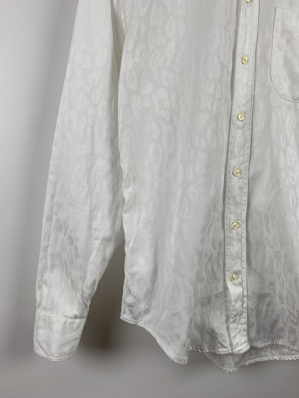 Our Legacy Our Legacy White Leopard Print Long Sleeve Shirt Size US S / EU 44-46 / 1 - 8 Thumbnail