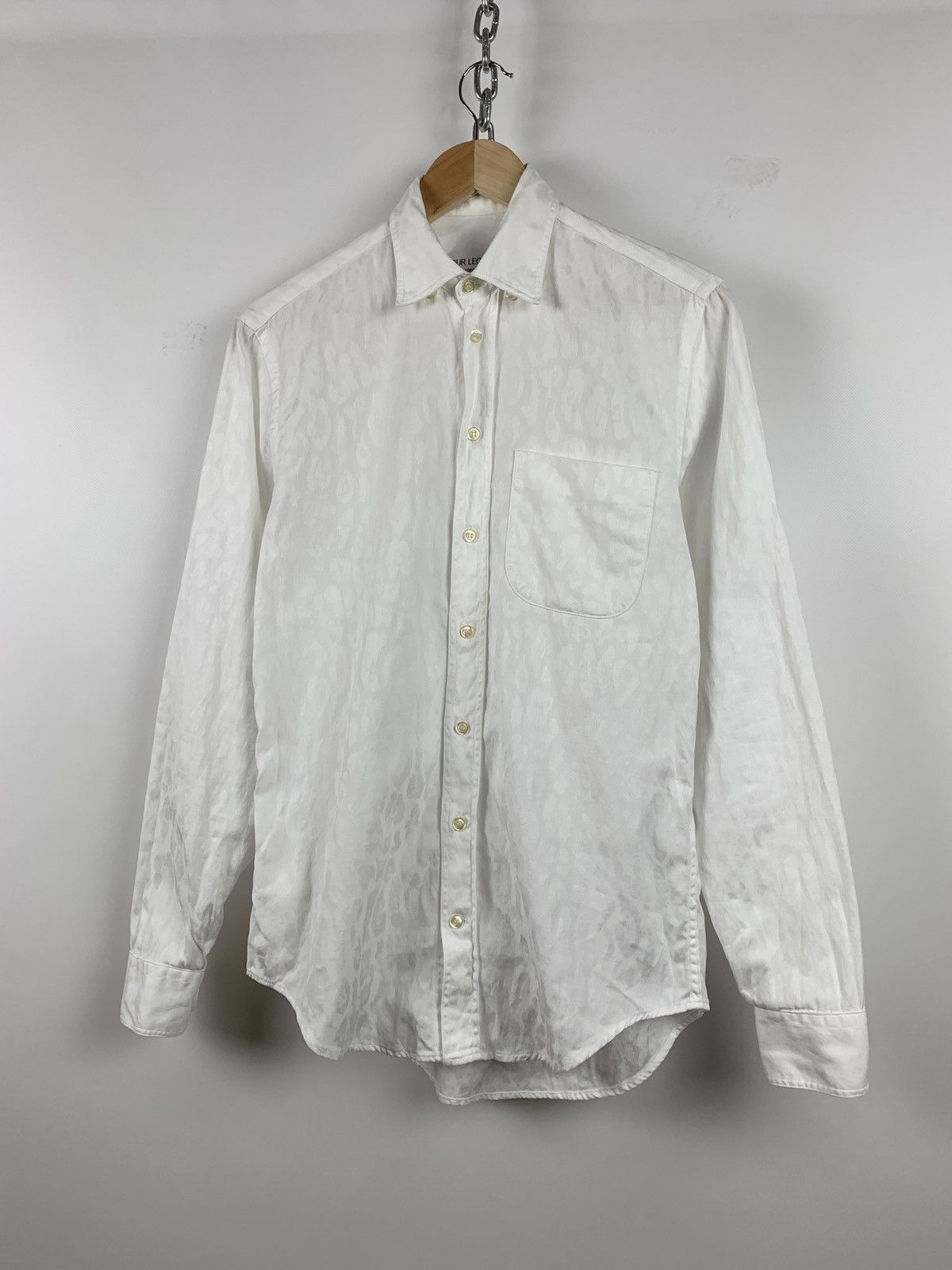 Our Legacy Our Legacy White Leopard Print Long Sleeve Shirt Size US S / EU 44-46 / 1 - 6 Thumbnail
