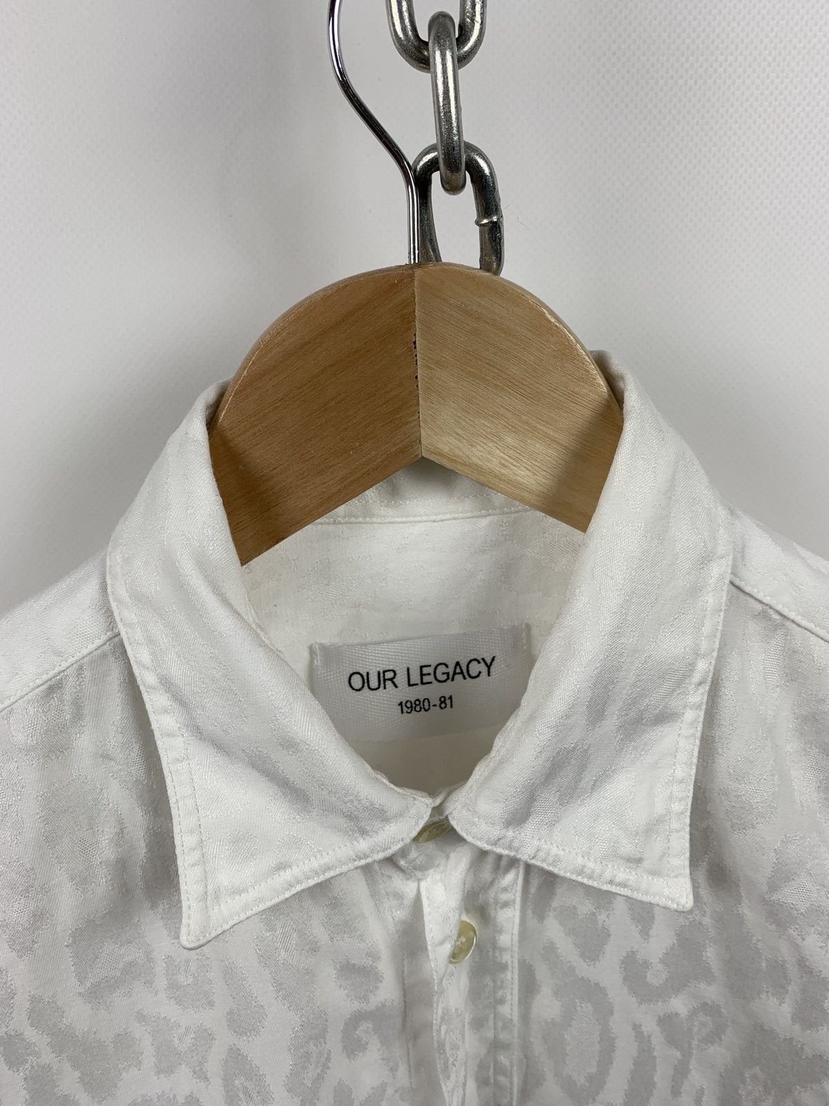 Our Legacy Our Legacy White Leopard Print Long Sleeve Shirt Size US S / EU 44-46 / 1 - 16 Thumbnail