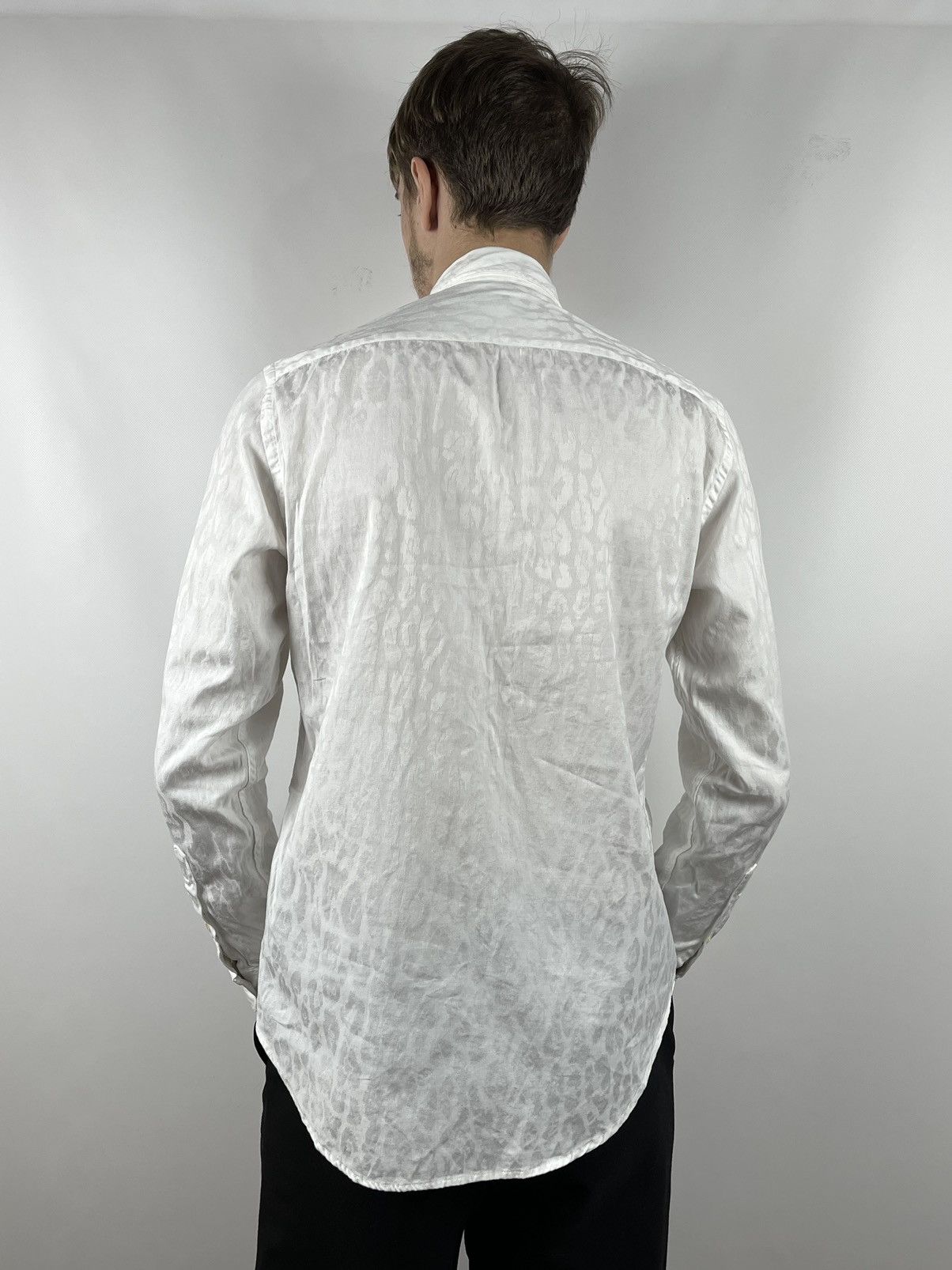 Our Legacy Our Legacy White Leopard Print Long Sleeve Shirt Size US S / EU 44-46 / 1 - 9 Thumbnail