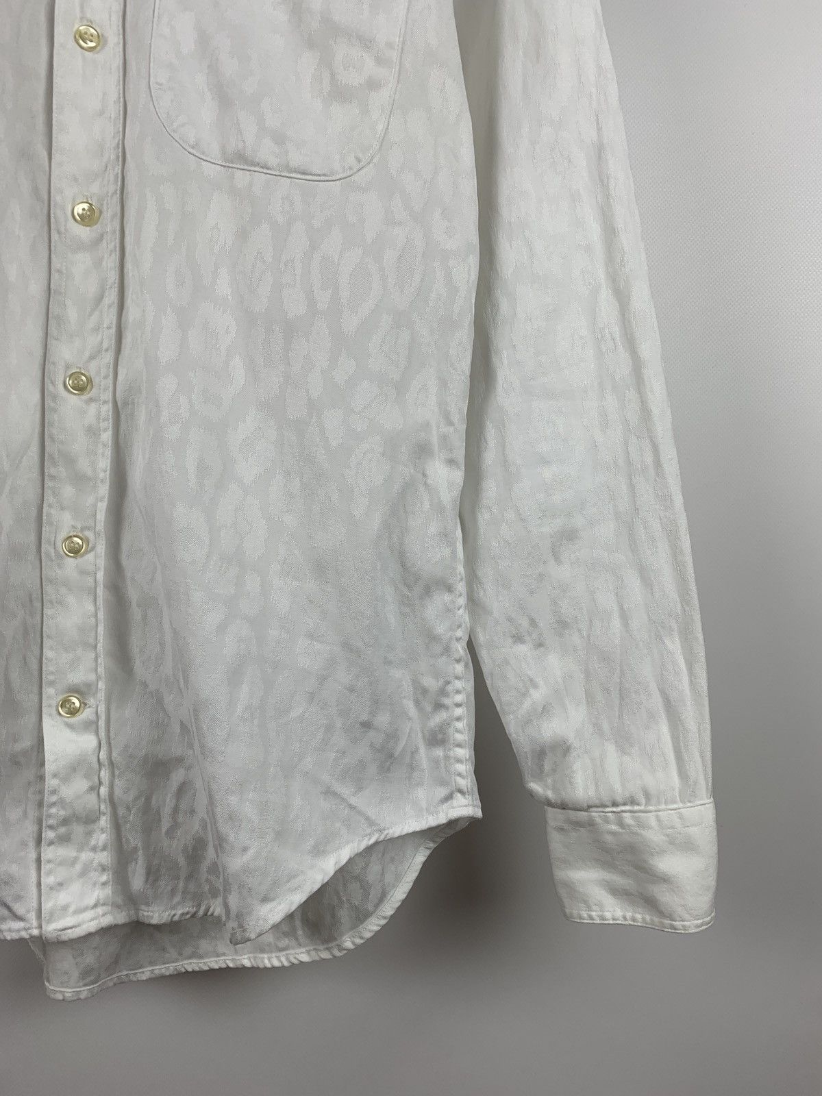 Our Legacy Our Legacy White Leopard Print Long Sleeve Shirt Size US S / EU 44-46 / 1 - 7 Thumbnail