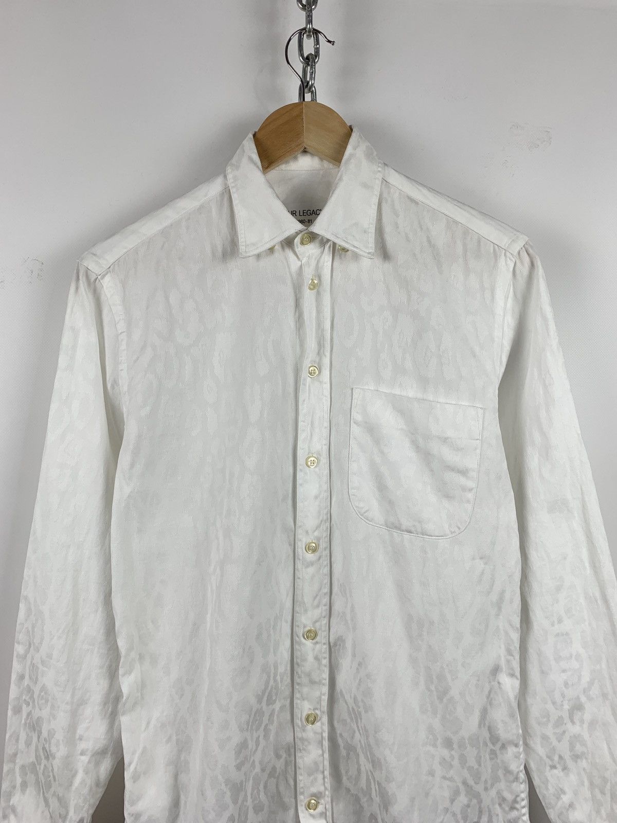Our Legacy Our Legacy White Leopard Print Long Sleeve Shirt Size US S / EU 44-46 / 1 - 3 Thumbnail