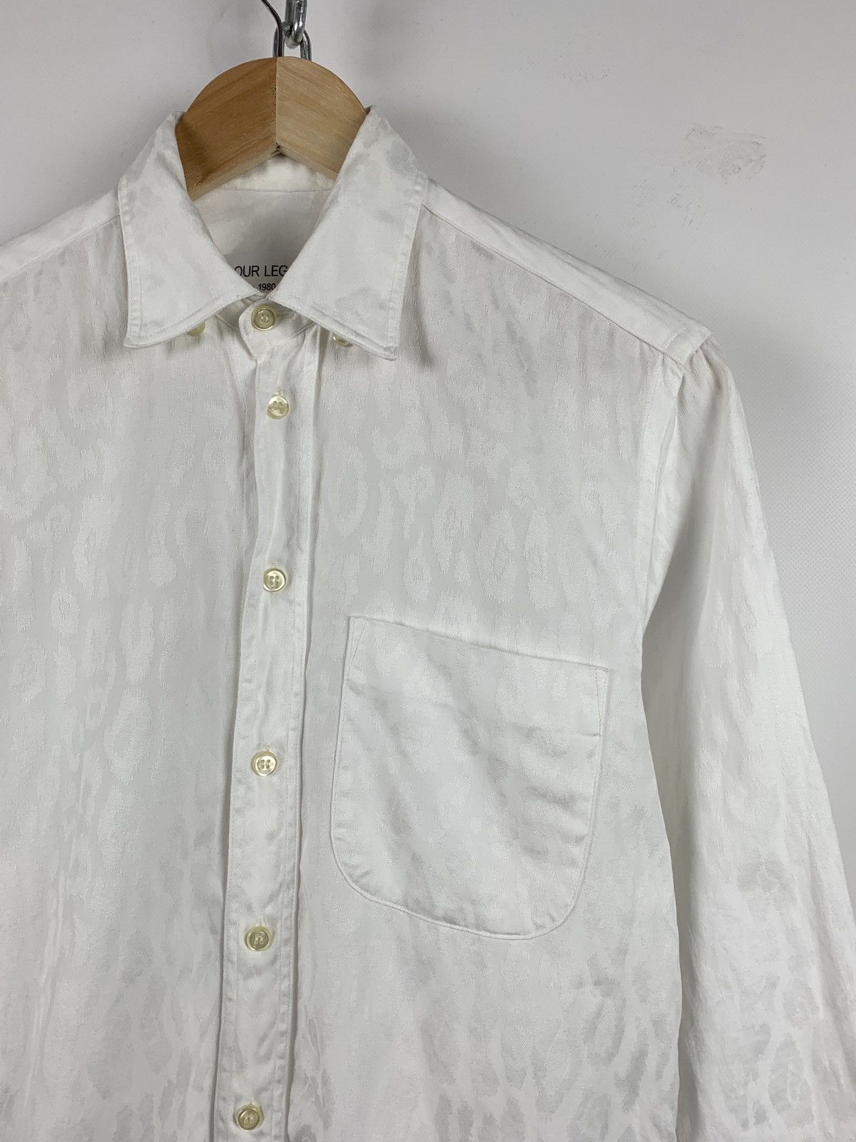 Our Legacy Our Legacy White Leopard Print Long Sleeve Shirt Size US S / EU 44-46 / 1 - 4 Thumbnail