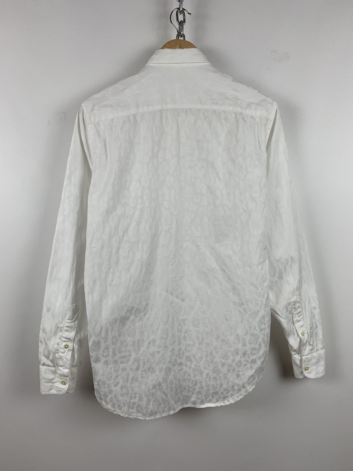 Our Legacy Our Legacy White Leopard Print Long Sleeve Shirt Size US S / EU 44-46 / 1 - 10 Thumbnail
