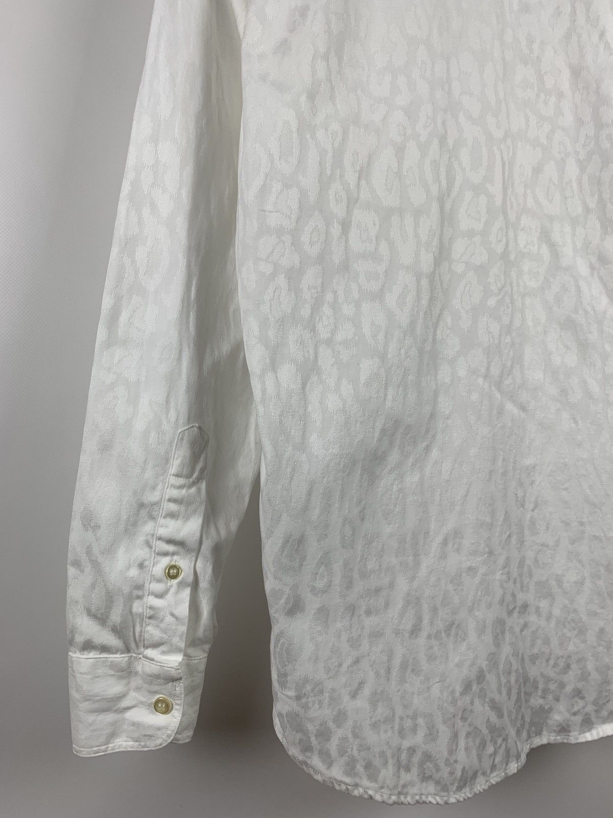 Our Legacy Our Legacy White Leopard Print Long Sleeve Shirt Size US S / EU 44-46 / 1 - 14 Thumbnail