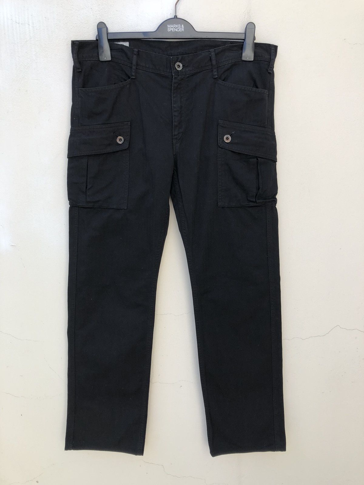 Spellbound Herringbone Twill Black Cargo Trouser Pant Size US 34 / EU 50 - 1 Thumbnail