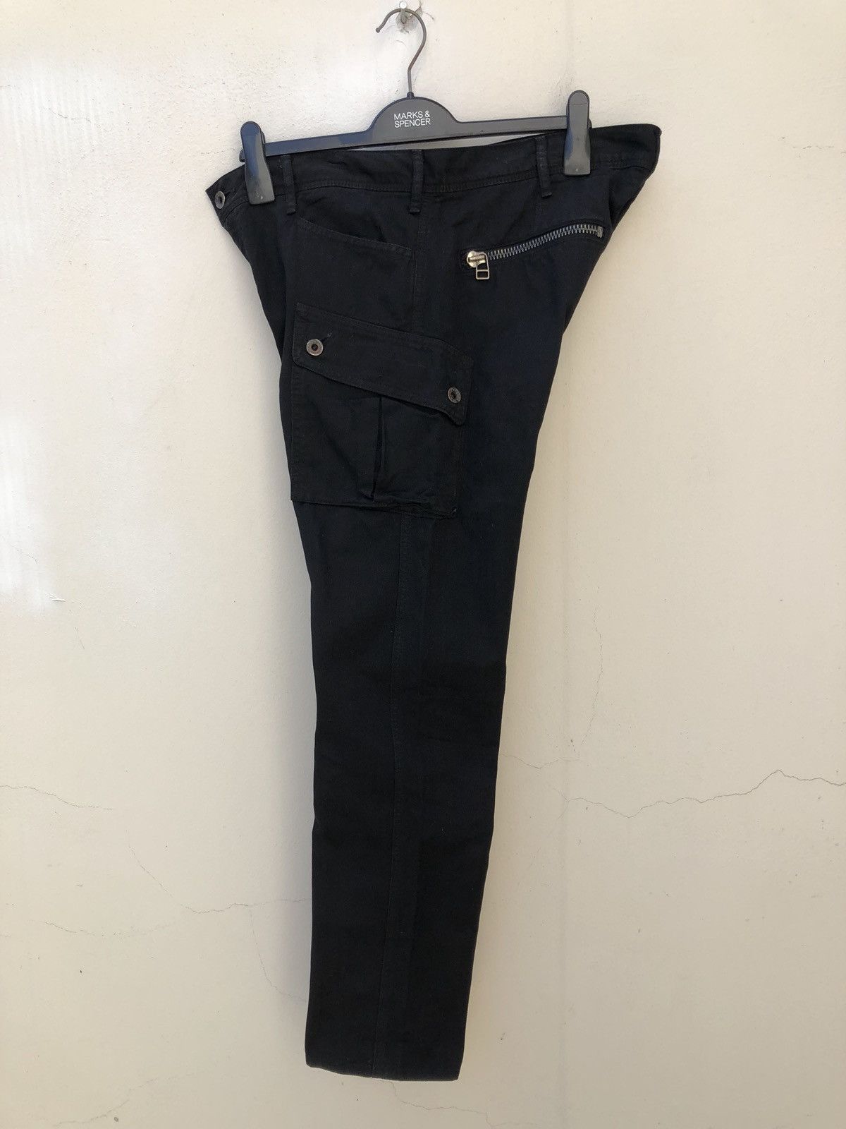 Spellbound Herringbone Twill Black Cargo Trouser Pant Size US 34 / EU 50 - 8 Thumbnail