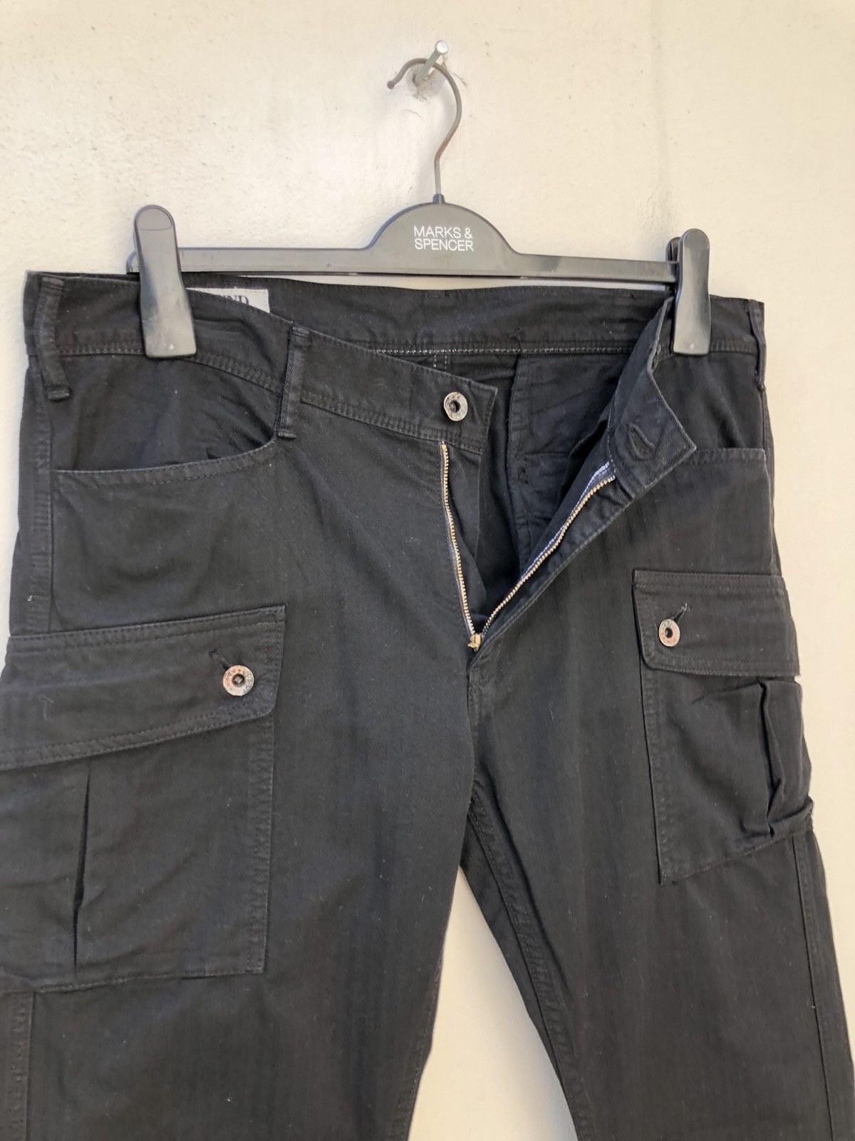 Spellbound Herringbone Twill Black Cargo Trouser Pant Size US 34 / EU 50 - 4 Thumbnail