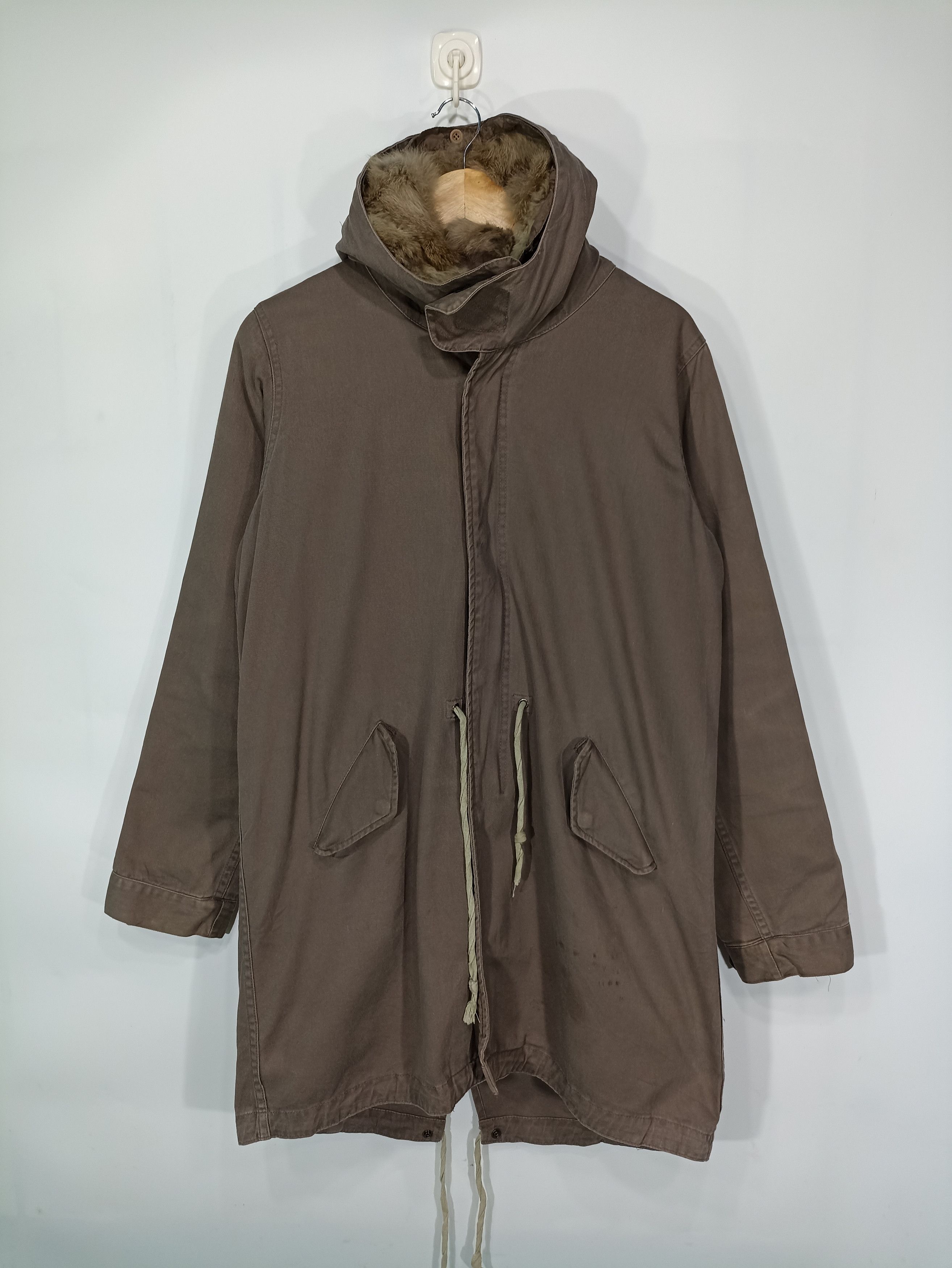 image of Vintage Jad Fur Hoodie Fish Tail Parka, Men's (Size Small)