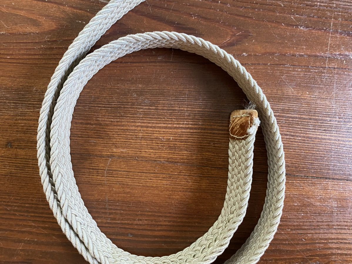 Vintage Vintage Acrylic Woven Belt Leather Buckle Size 38 - 5 Thumbnail