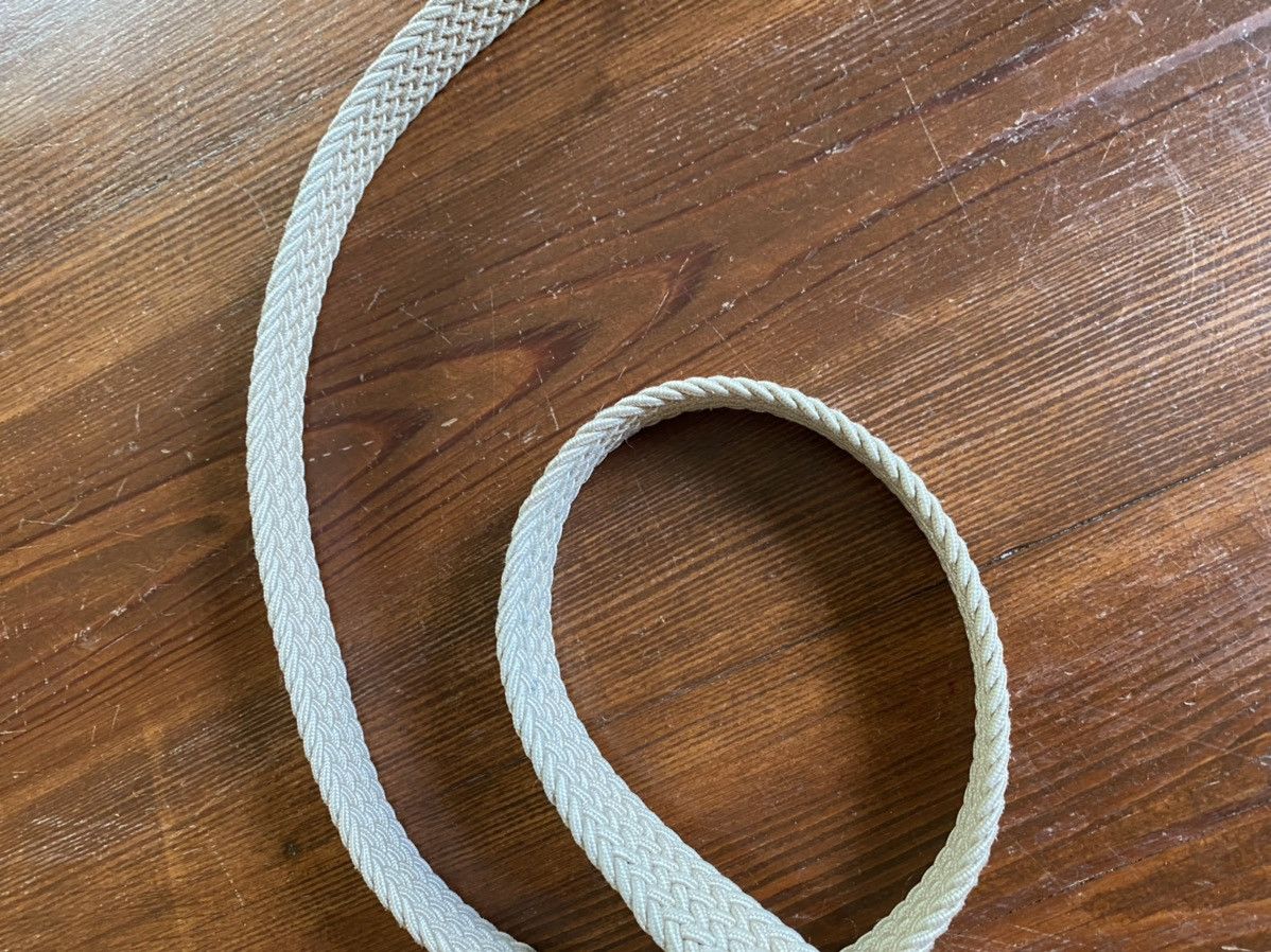 Vintage Vintage Acrylic Woven Belt Leather Buckle Size 38 - 8 Thumbnail