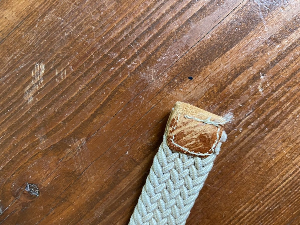 Vintage Vintage Acrylic Woven Belt Leather Buckle Size 38 - 7 Thumbnail