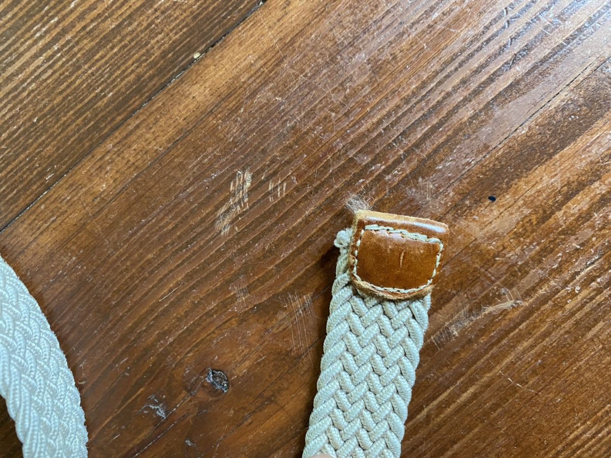 Vintage Vintage Acrylic Woven Belt Leather Buckle Size 38 - 6 Thumbnail