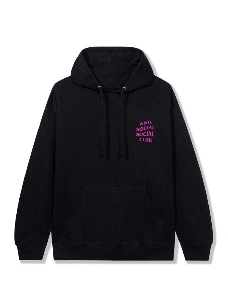 image of Anti Social Social Club x Members Only Ds Member Exclusive Pink Assc Bubblegum Black Hoodie Vlone (