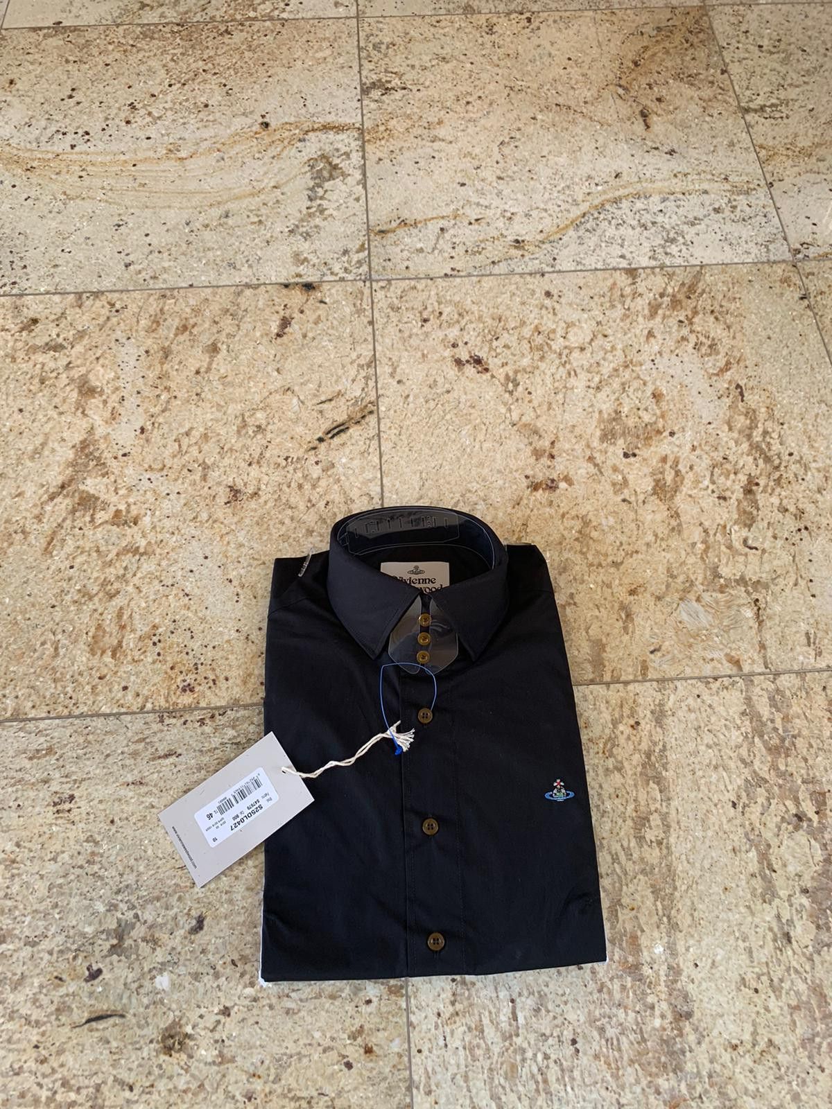 Vivienne Westwood o1rshd1 Logo Button Up in Black Size US M / EU 48-50 / 2 - 2 Thumbnail