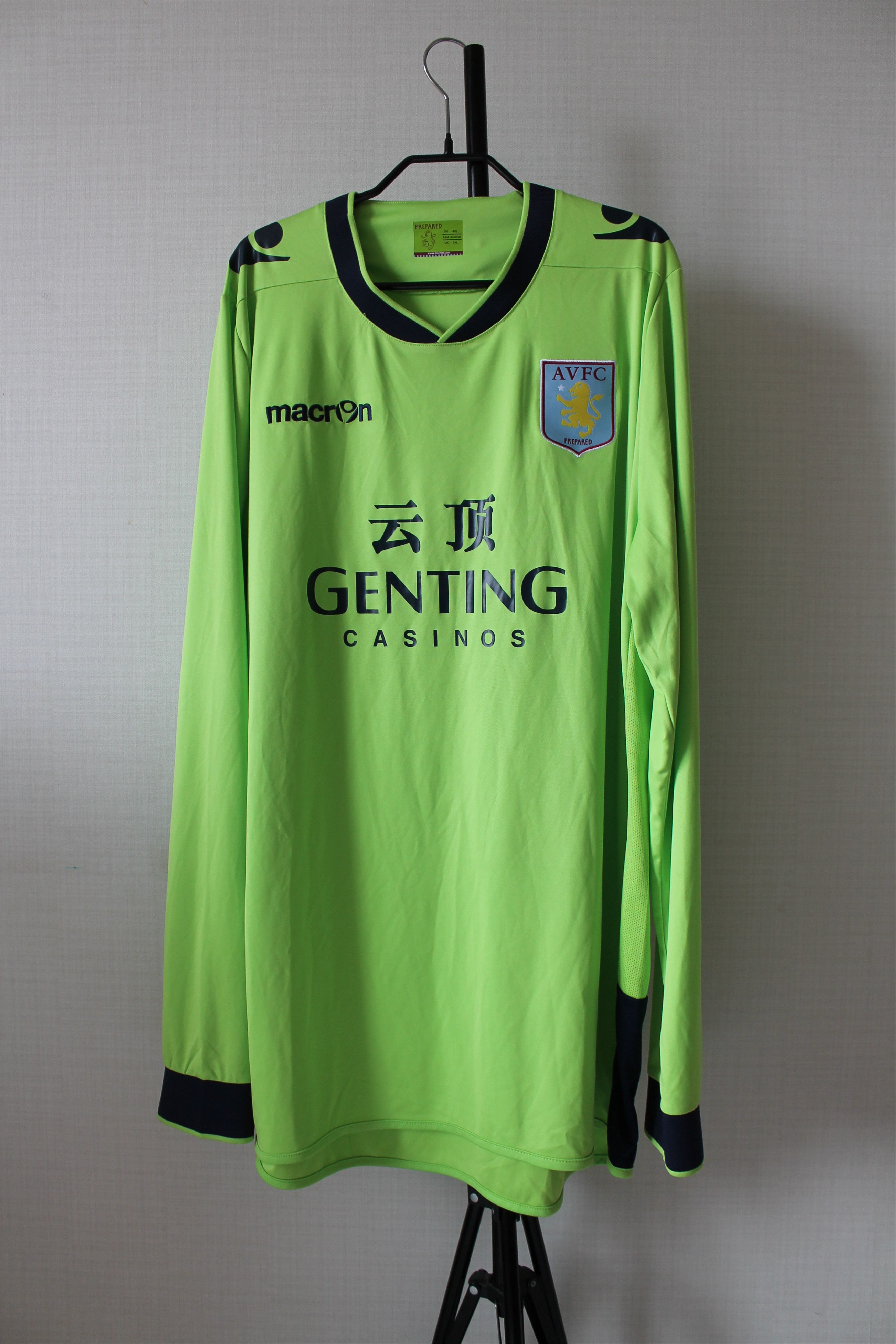 2012-13 Aston Villa Away L/S Shirt 3xl Jersey Apl in Green, Men’s (Size Xxl)