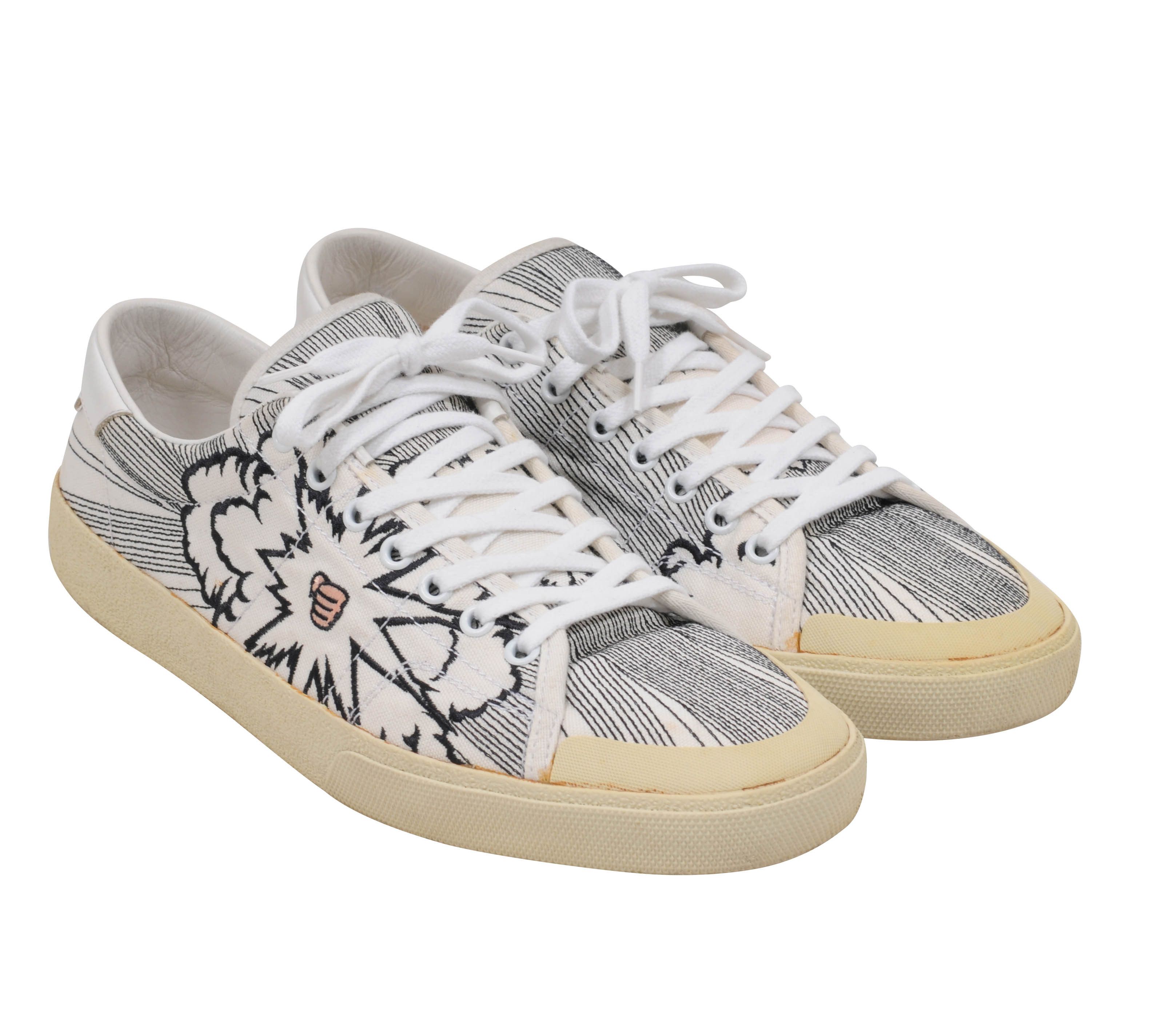 Saint Laurent hot Paris floral sneakers