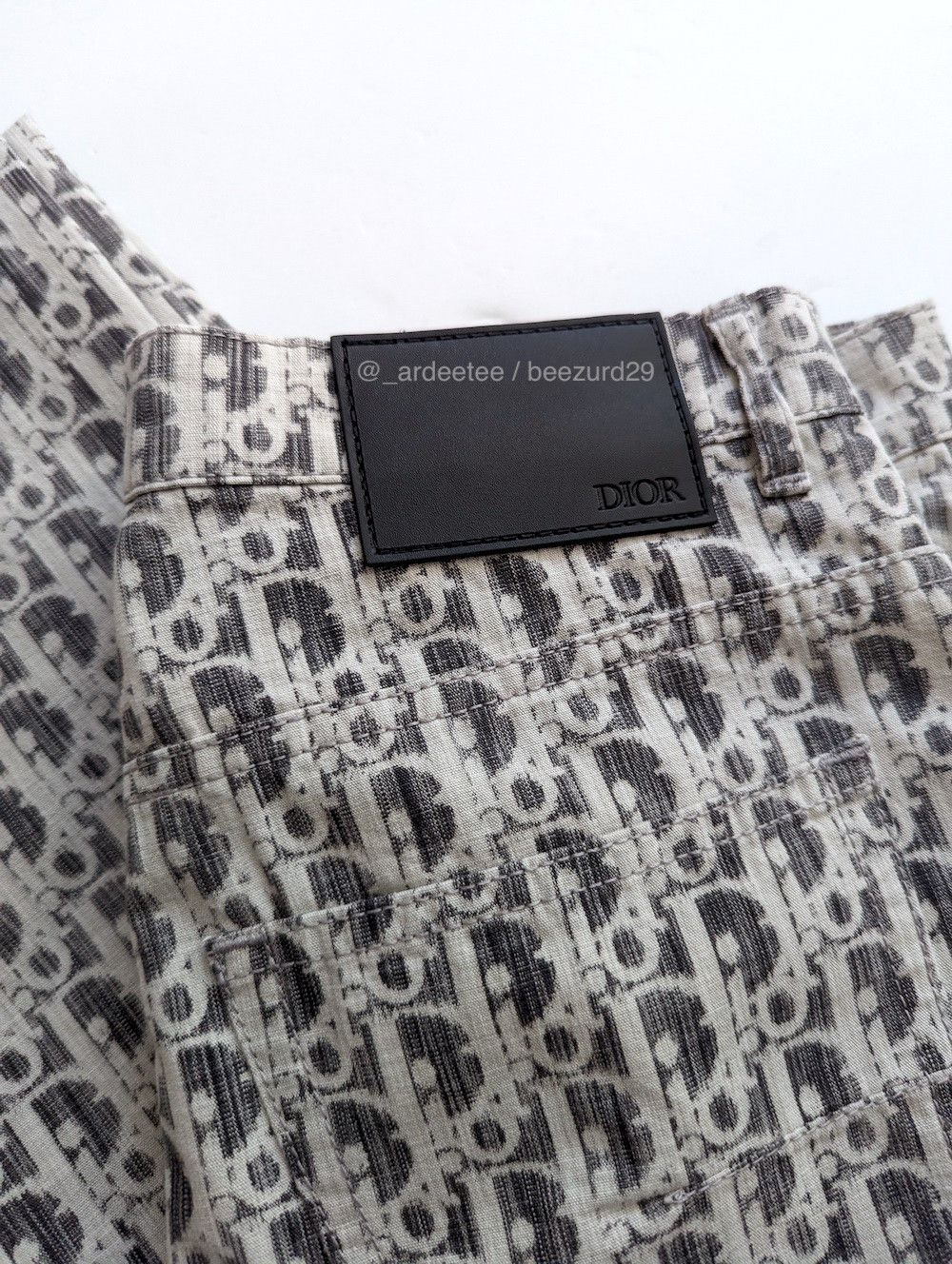 Dior *NEW* OBLIQUE MONOGRAM JEANS GREY/WHITE 17.5CM MIJ Size US 33 - 5 Thumbnail