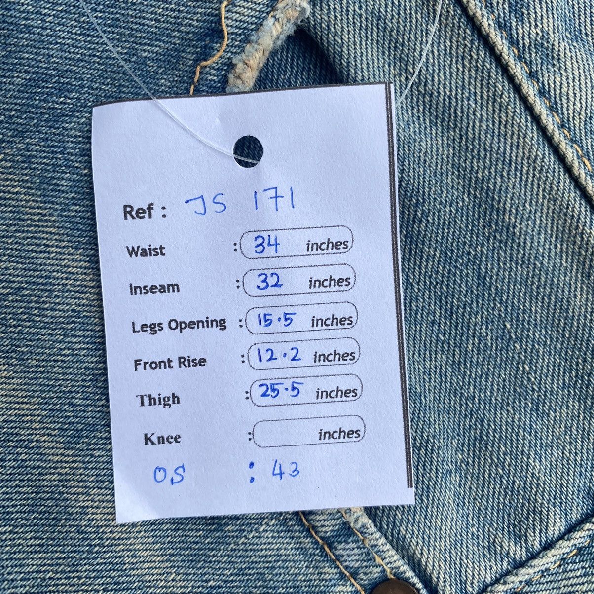 Japanese Brand × Vintage Japanese jeans patchwork distressed denim Size US 34 / EU 50 - 14 Thumbnail