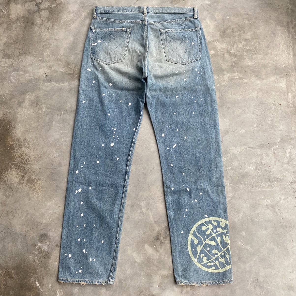 Japanese Brand × Vintage Japanese jeans patchwork distressed denim Size US 34 / EU 50 - 1 Thumbnail