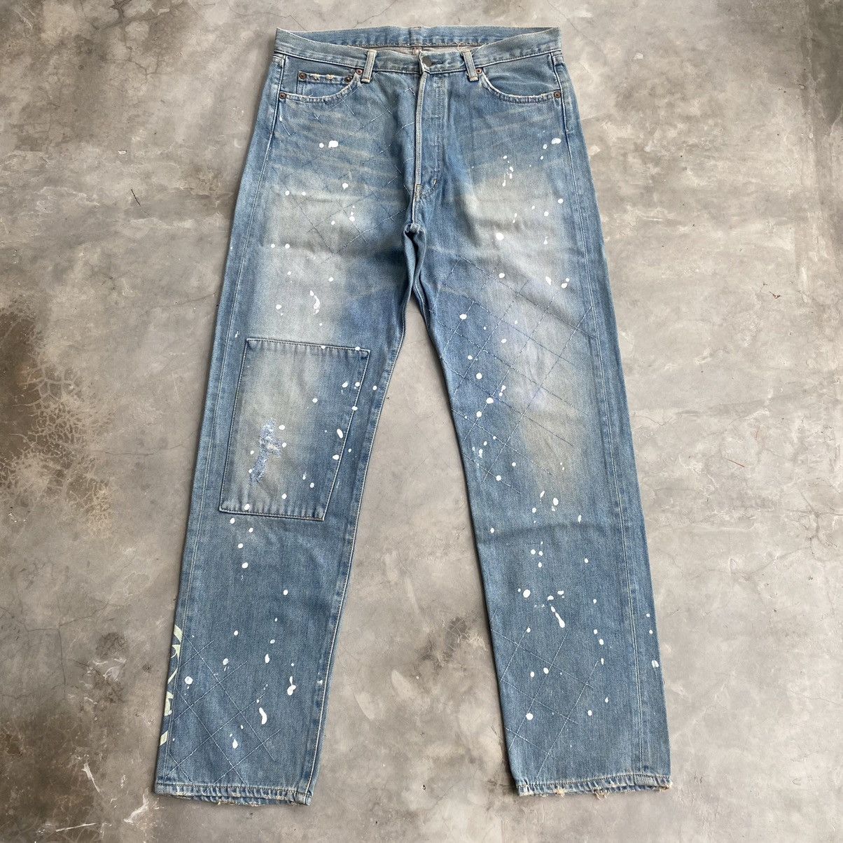 Japanese Brand × Vintage Japanese jeans patchwork distressed denim Size US 34 / EU 50 - 2 Thumbnail
