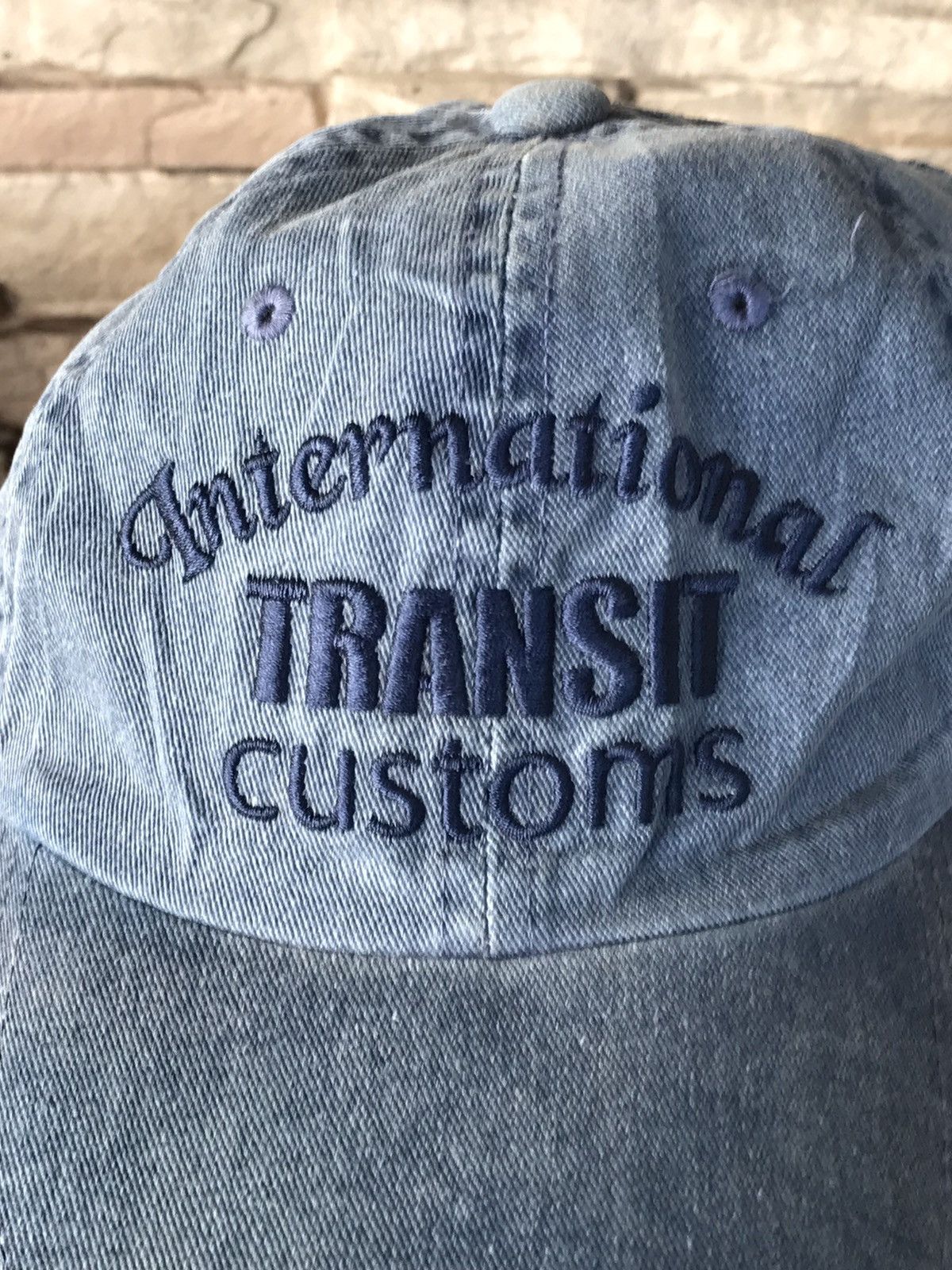 Vintage International Transit Customs Denim Cap Hat Size ONE SIZE - 6 Thumbnail