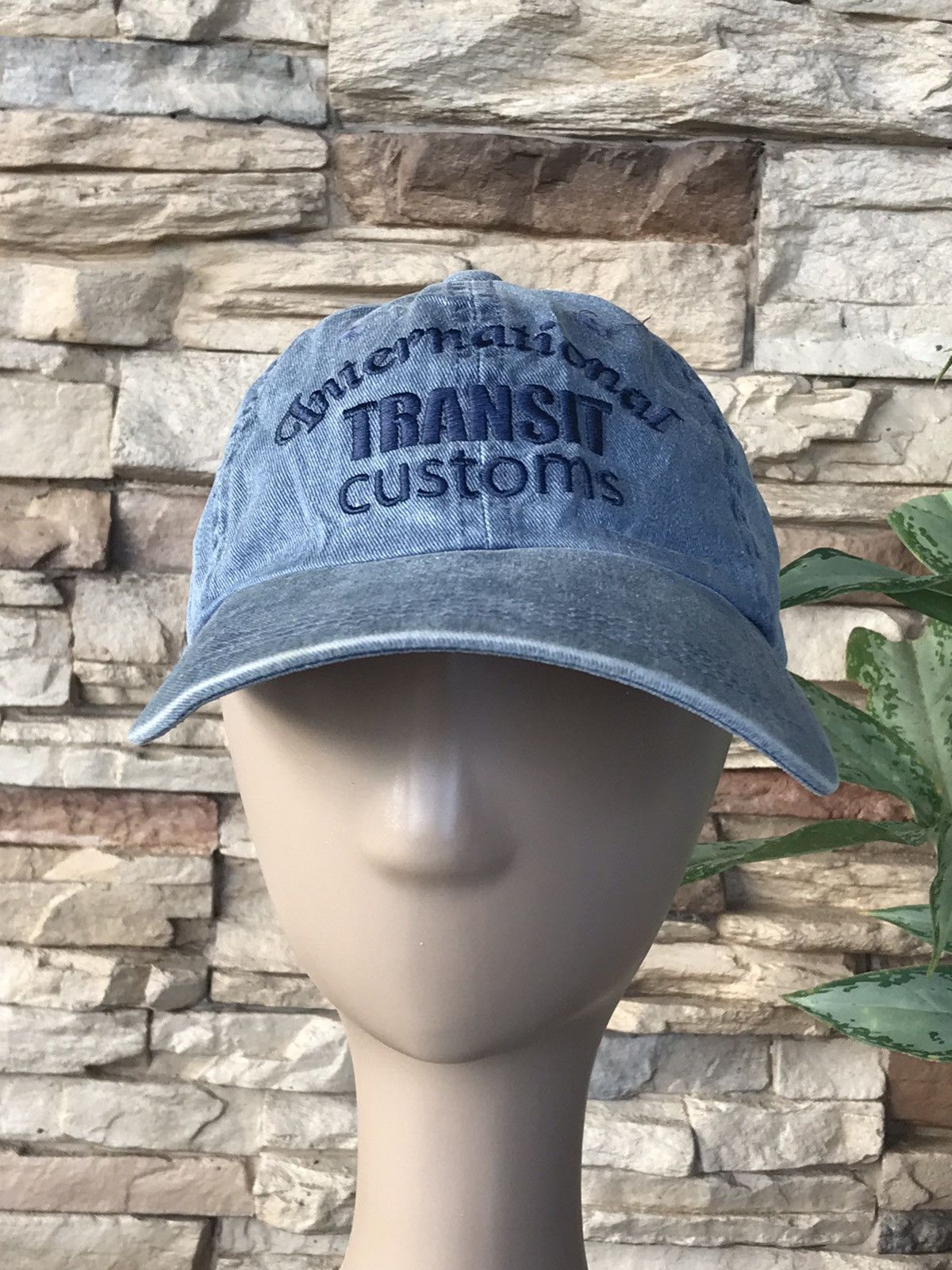 Vintage International Transit Customs Denim Cap Hat Size ONE SIZE - 1 Thumbnail