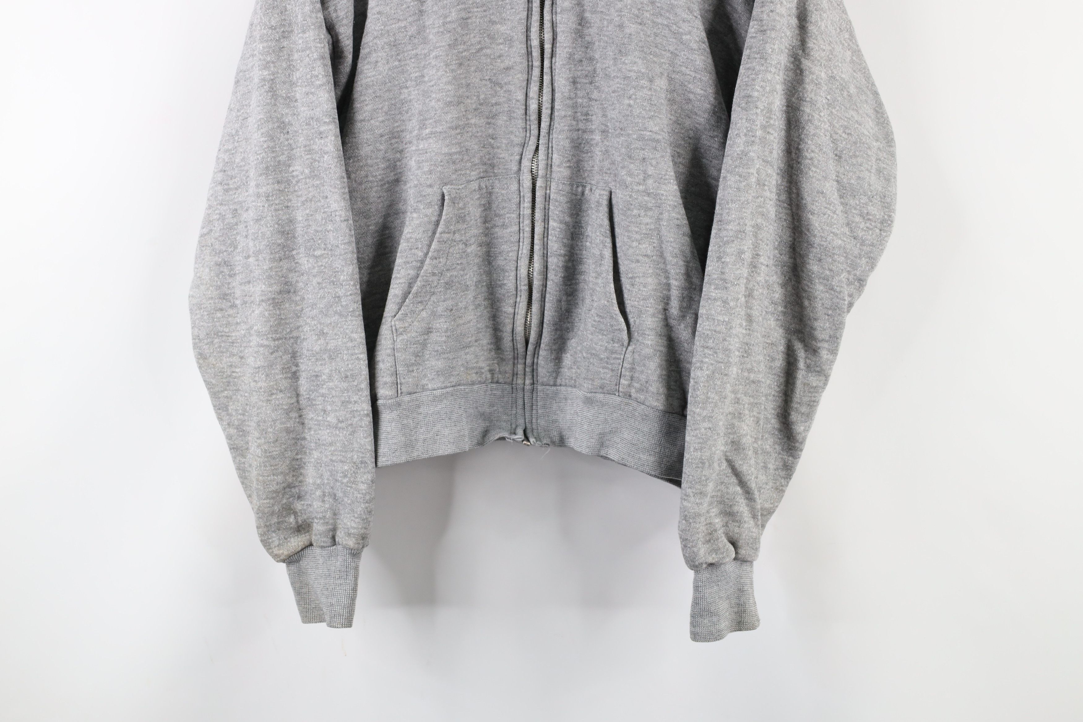 Vintage Vintage 70s Streetwear Thermal Triblend Full Zip Hoodie USA Size US XL / EU 56 / 4 - 3 Thumbnail
