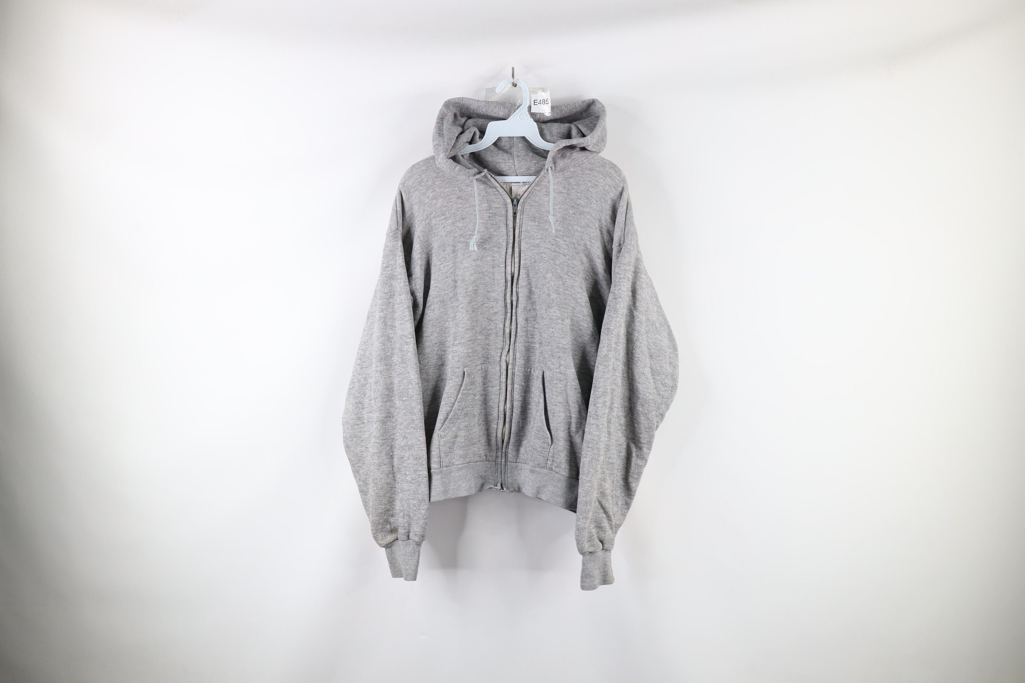 Vintage Vintage 70s Streetwear Thermal Triblend Full Zip Hoodie USA Size US XL / EU 56 / 4 - 1 Thumbnail