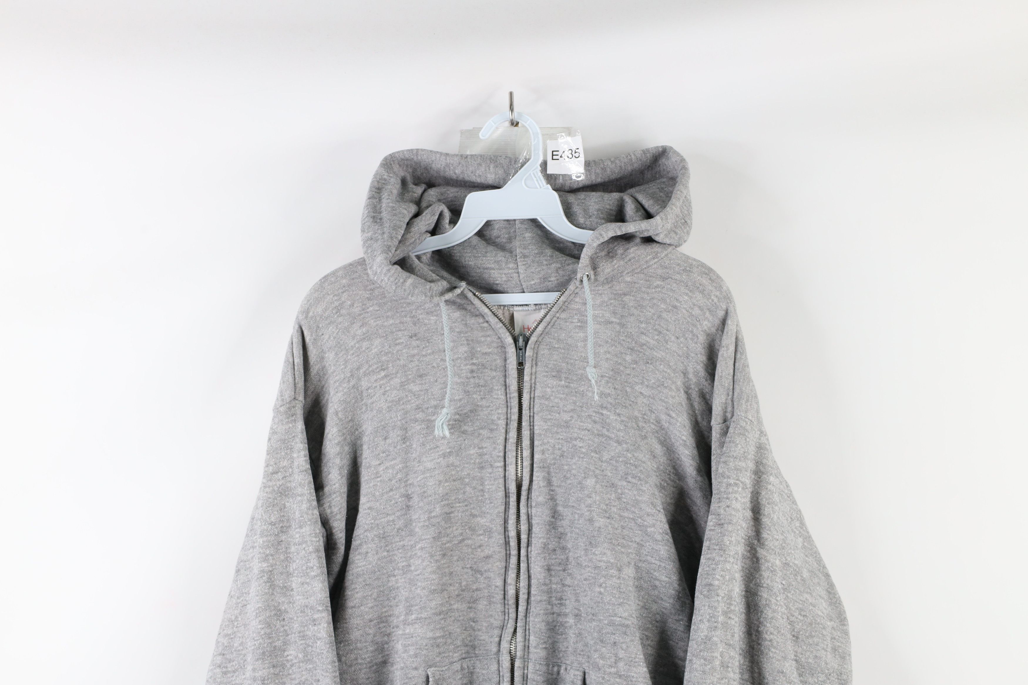 Vintage Vintage 70s Streetwear Thermal Triblend Full Zip Hoodie USA Size US XL / EU 56 / 4 - 2 Thumbnail