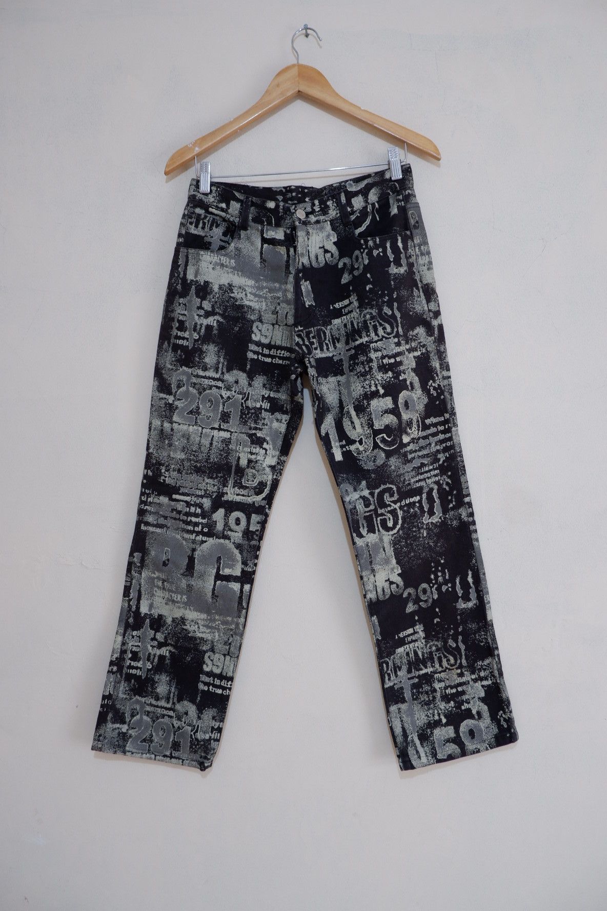 BERNINGS-SHO full print flared denim