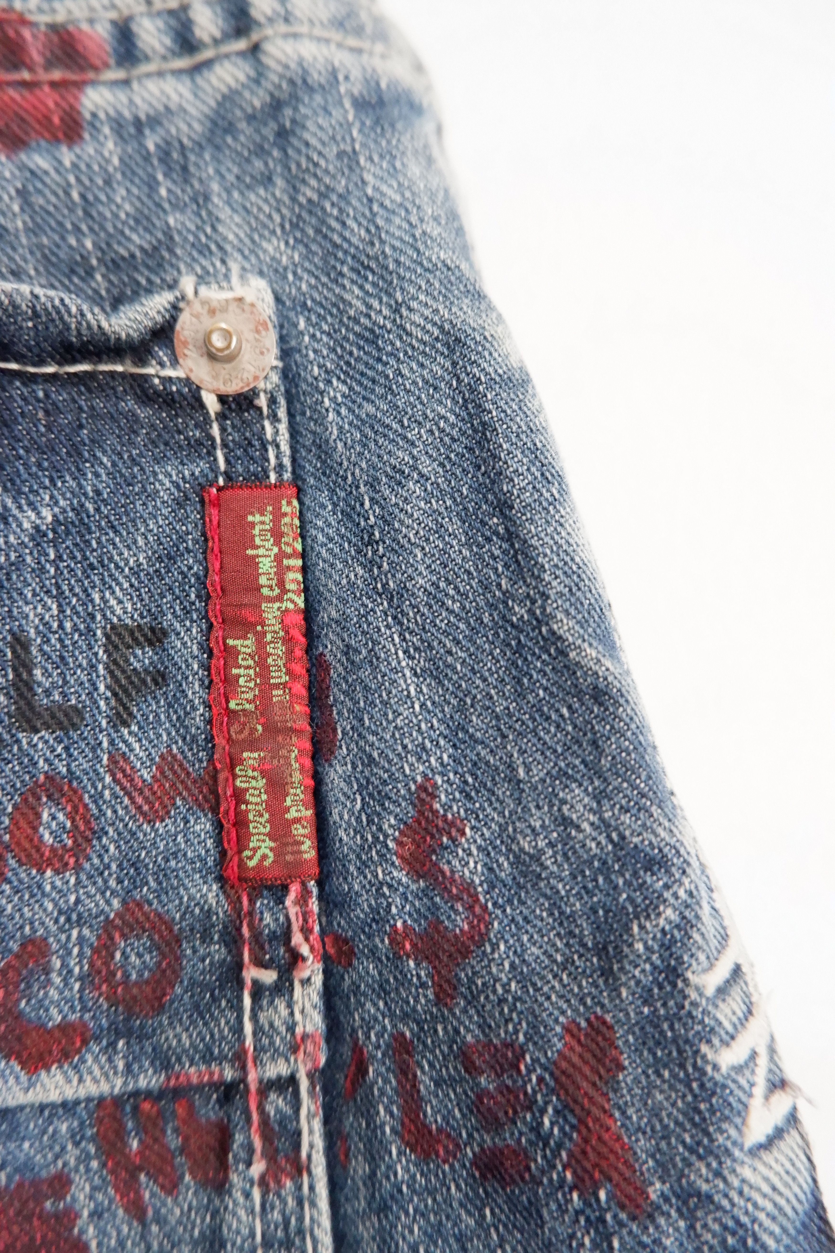 Hysteric Glamour Vintage 291295 Homme Remake Distressed Painting Jeans Size US 32 / EU 48 - 8 Thumbnail