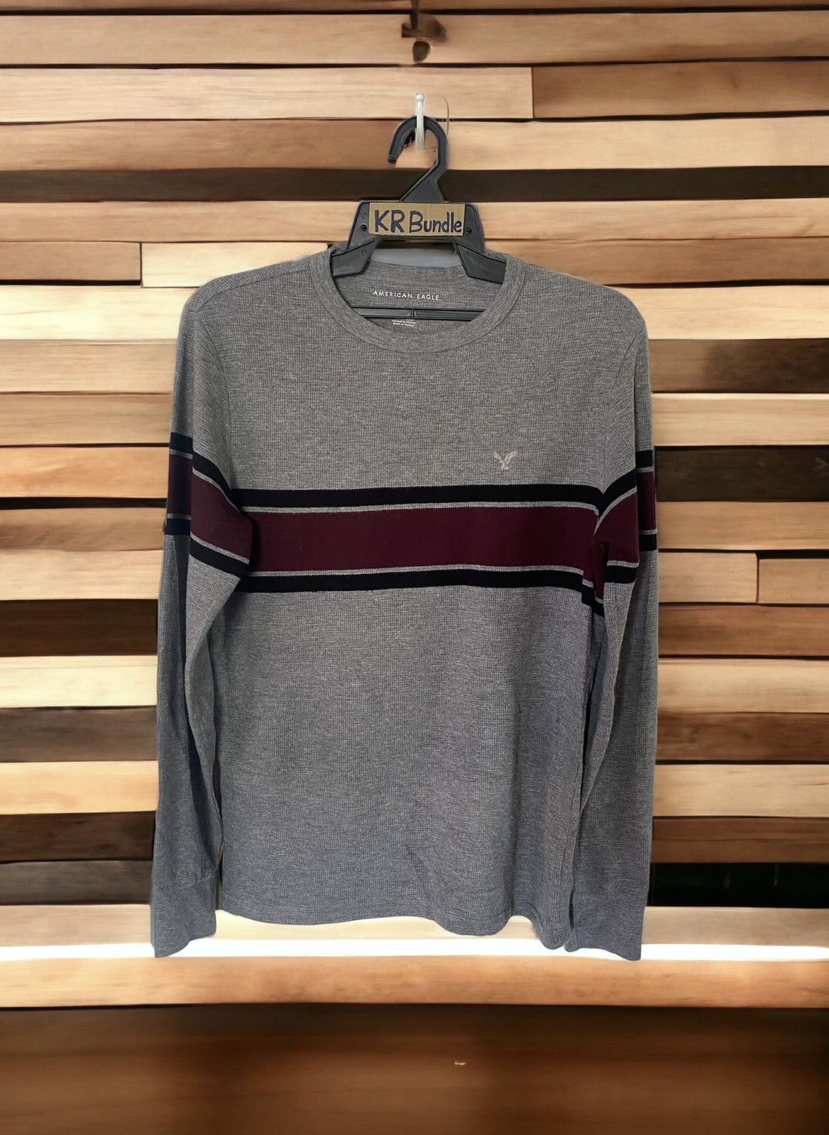 American Eagle Outfitters American Eagle Striped Long Sleeve Knit Shirt Size US M / EU 48-50 / 2 - 1 Thumbnail