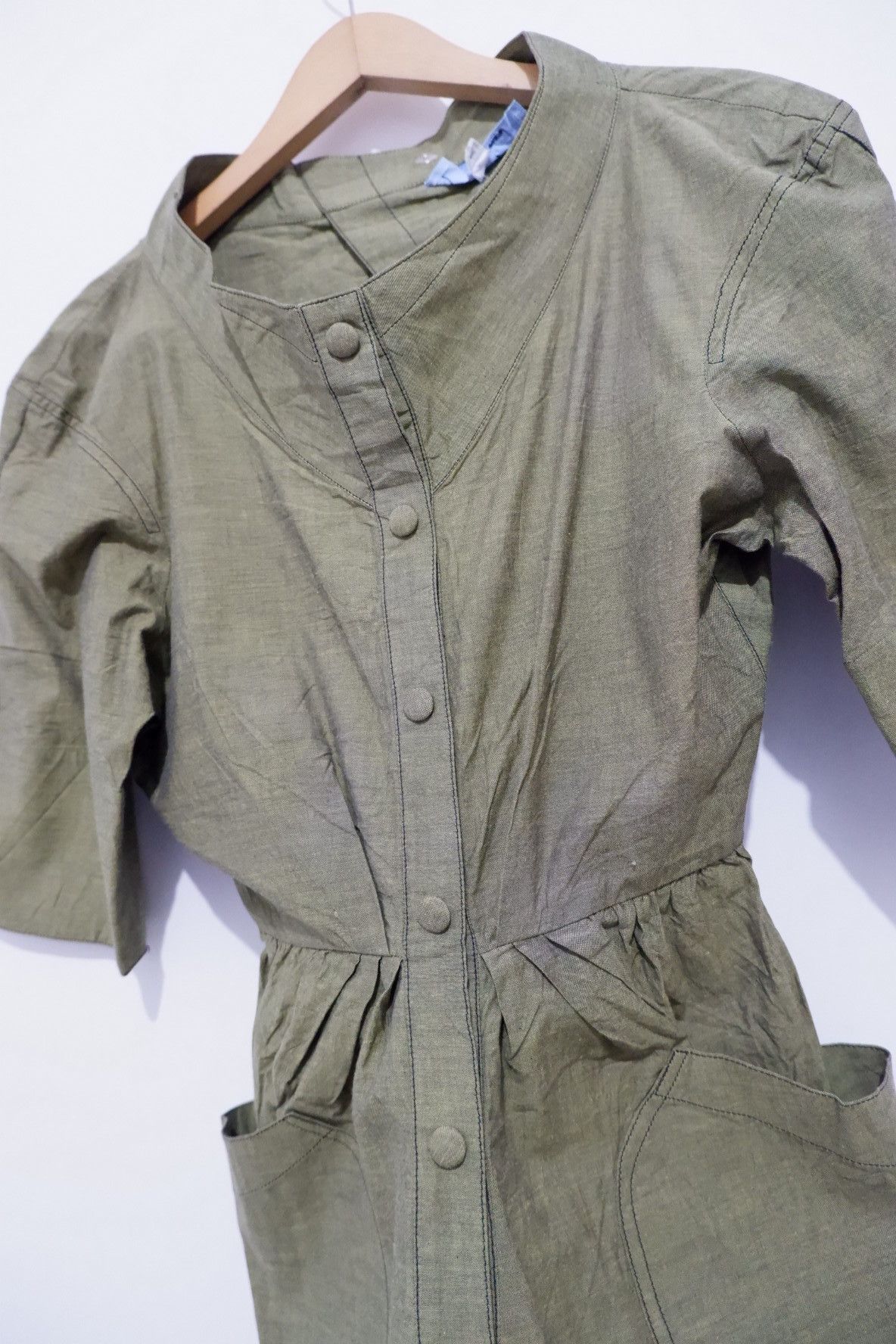 Thierry Mugler Vintage 1980's Thierry Mugler Button Dress | Womens Size S / US 4 / IT 40 - 4 Thumbnail