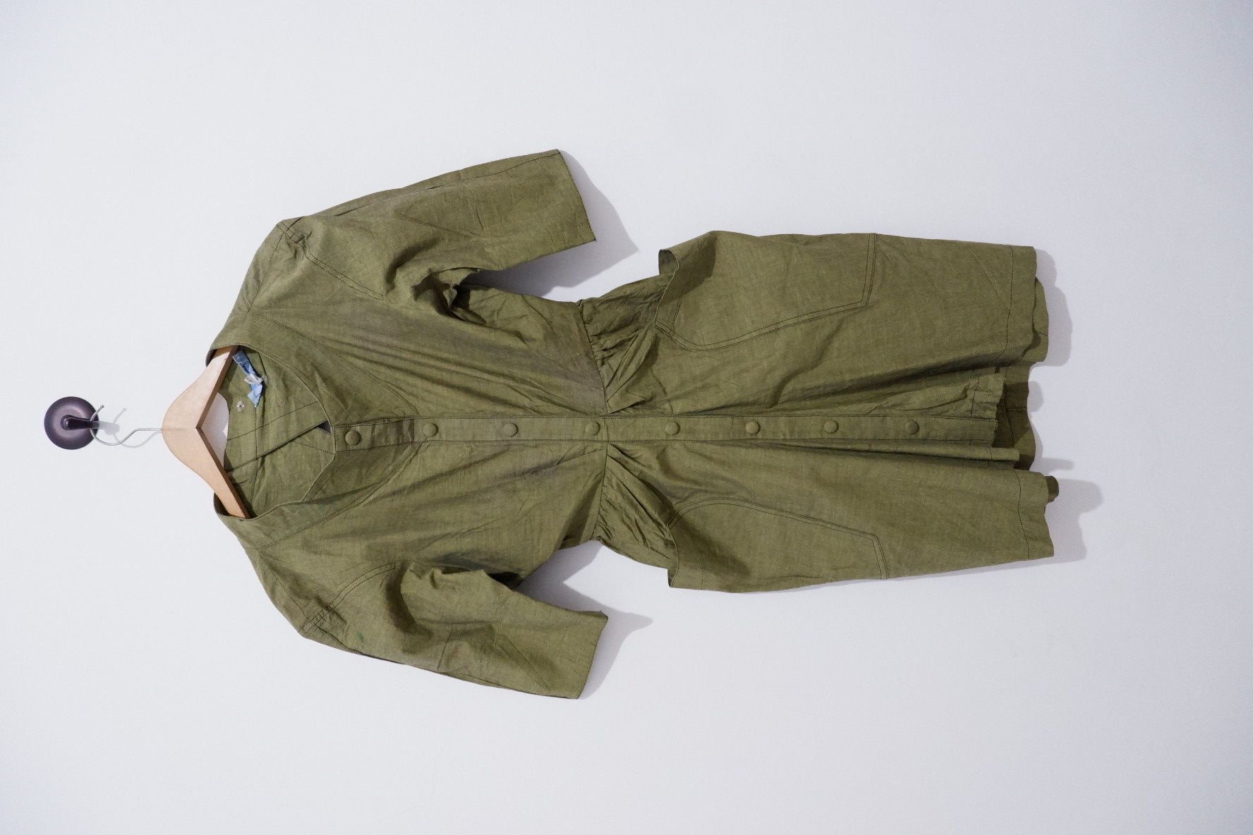 image of Archival Clothing x Thierry Mugler Vintage 90's Thierry Mugler Button Dress | Womens in Green (Size