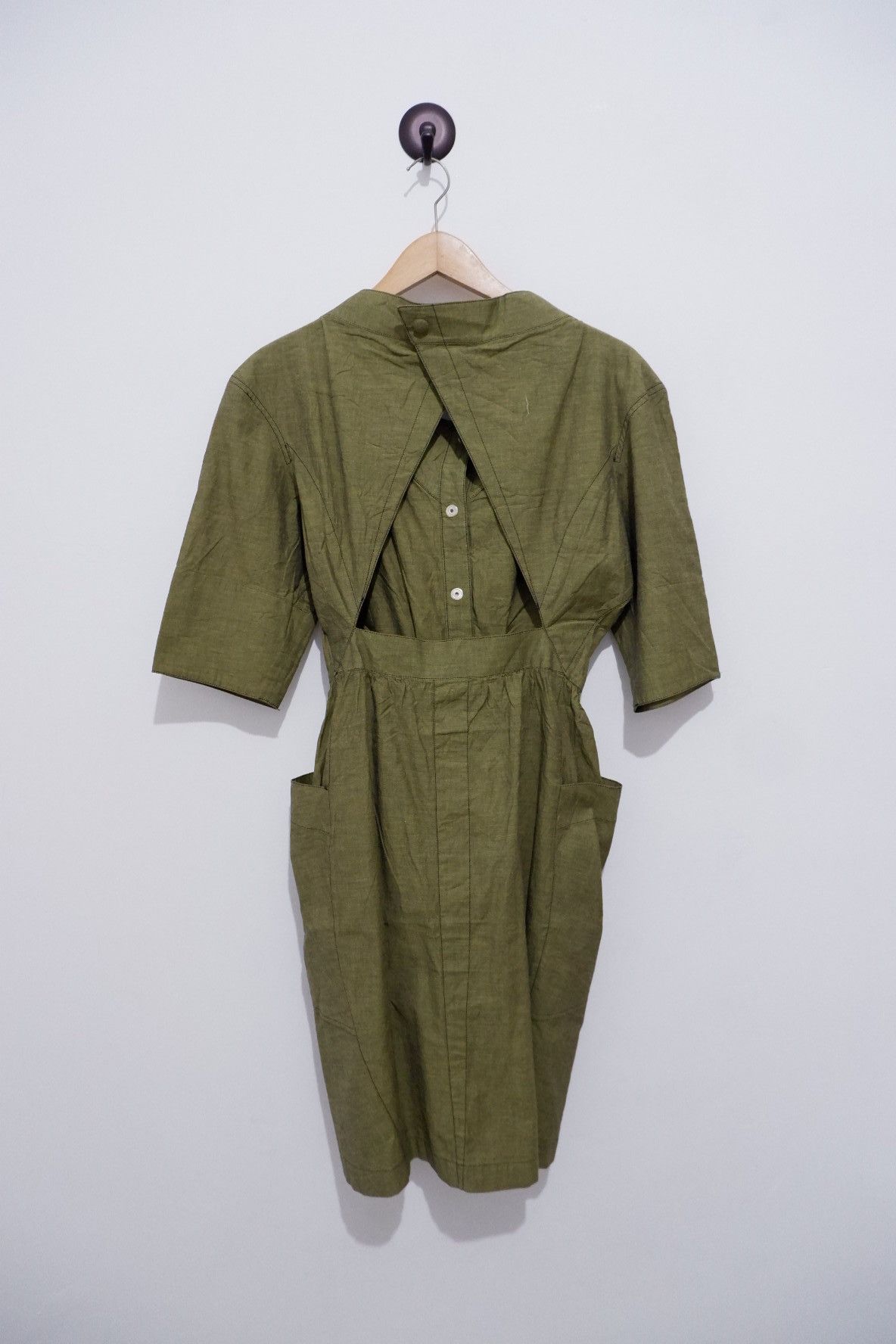 Thierry Mugler Vintage 1980's Thierry Mugler Button Dress | Womens Size S / US 4 / IT 40 - 11 Thumbnail