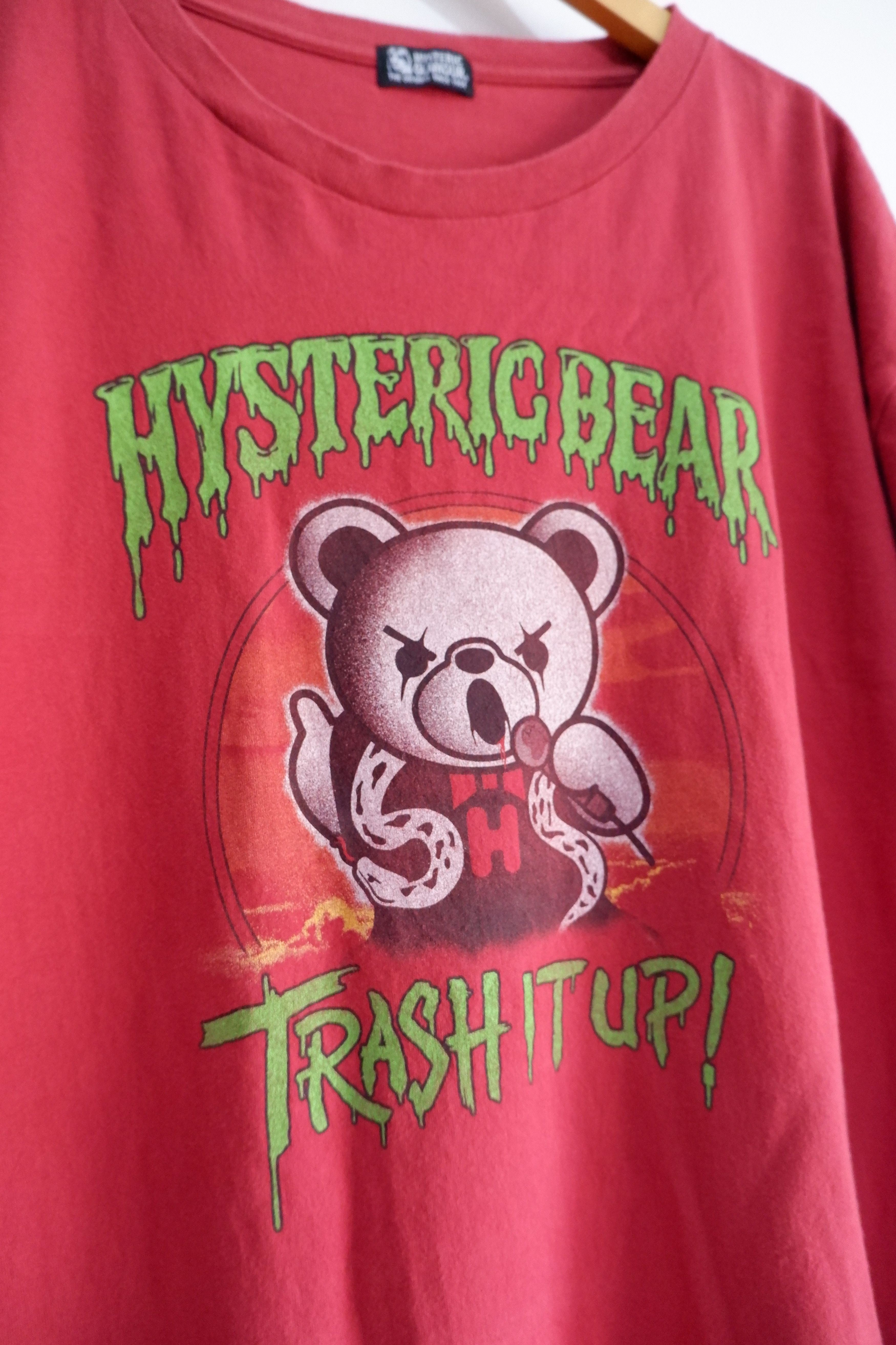 Hysteric Glamour Vintage Hysteric Glamour Trash it Up Bear T shirt Size US XL / EU 56 / 4 - 3 Thumbnail