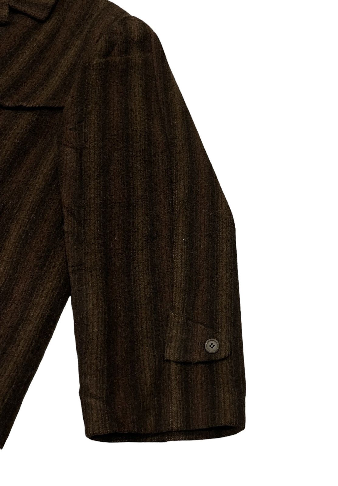 Issey Miyake Vintage Issey Miyake Inspired Wool Striped Jacket Size US L / EU 52-54 / 3 - 7 Thumbnail