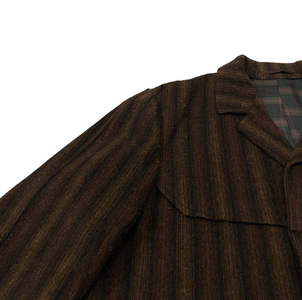 Issey Miyake Vintage Issey Miyake Inspired Wool Striped Jacket Size US L / EU 52-54 / 3 - 5 Thumbnail