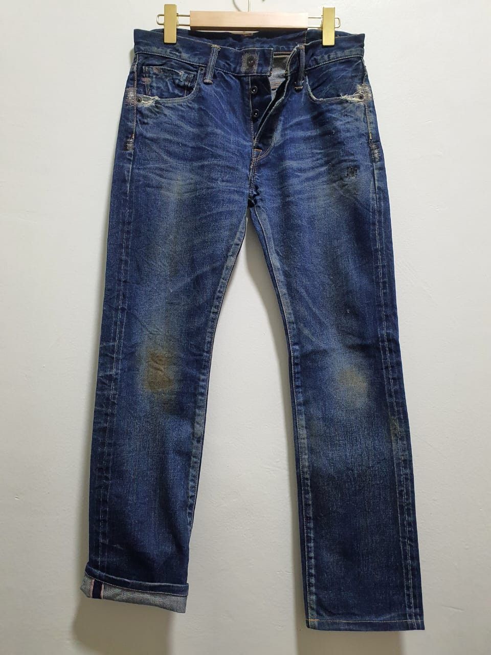 Kuro KURO GRAPHITE JEANS SELVEDGE NICE ZIG ZAG & DIRT DESIGN Grailed