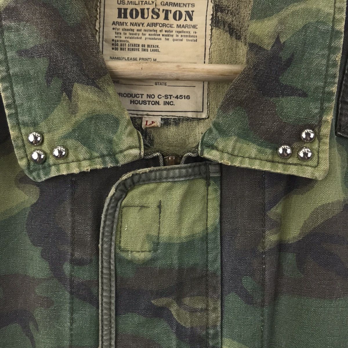 Vintage HOUSTON INC U.S Military Camouflage Army Navy AirforceJacket Size US L / EU 52-54 / 3 - 3 Thumbnail