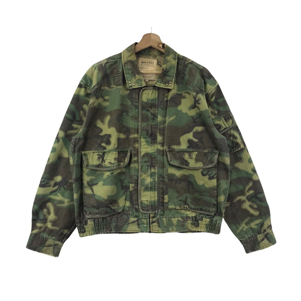 Vintage HOUSTON INC U.S Military Camouflage Army Navy AirforceJacket Size US L / EU 52-54 / 3 - 1 Thumbnail