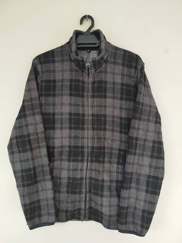 Japanese Brand Uniqlo Zip Up Checkered Fleece Size US M / EU 48-50 / 2 - 1 Thumbnail