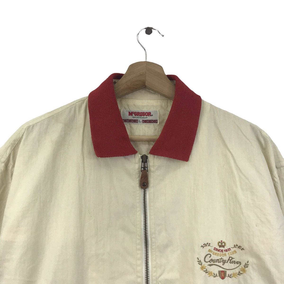 McGregor COUNTRY RIVER MCGREGOR Club Beige Bomber Jacket Size US L / EU 52-54 / 3 - 2 Thumbnail