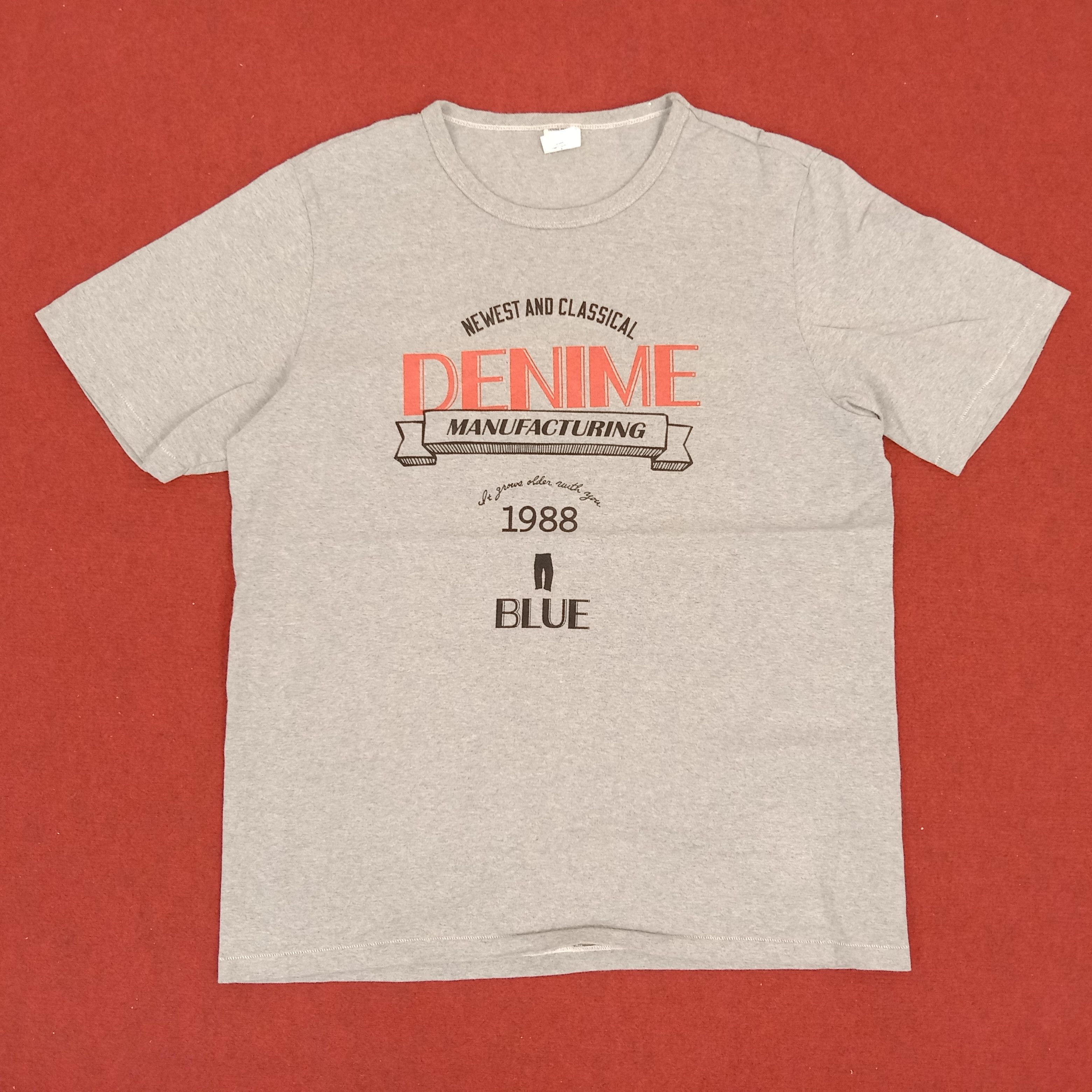 Denime × Japanese Brand × Vintage Denime Japanese Brand Center Design Tshirt Size US L / EU 52-54 / 3 - 1 Thumbnail