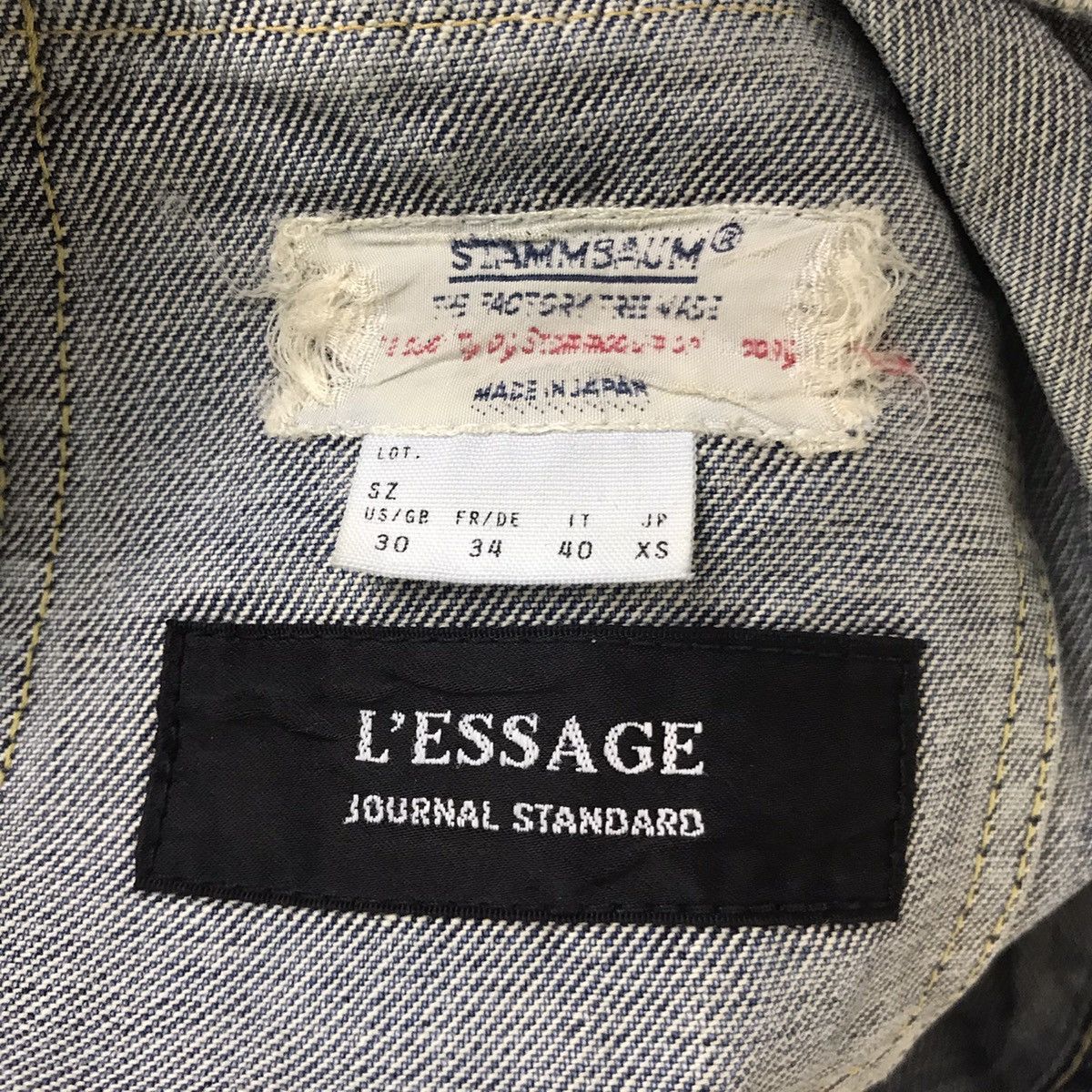 Journal Standard TYPE 1 L'ESSAGE Journal Standard Japanese Brand Denim Jacket Size US S / EU 44-46 / 1 - 4 Thumbnail