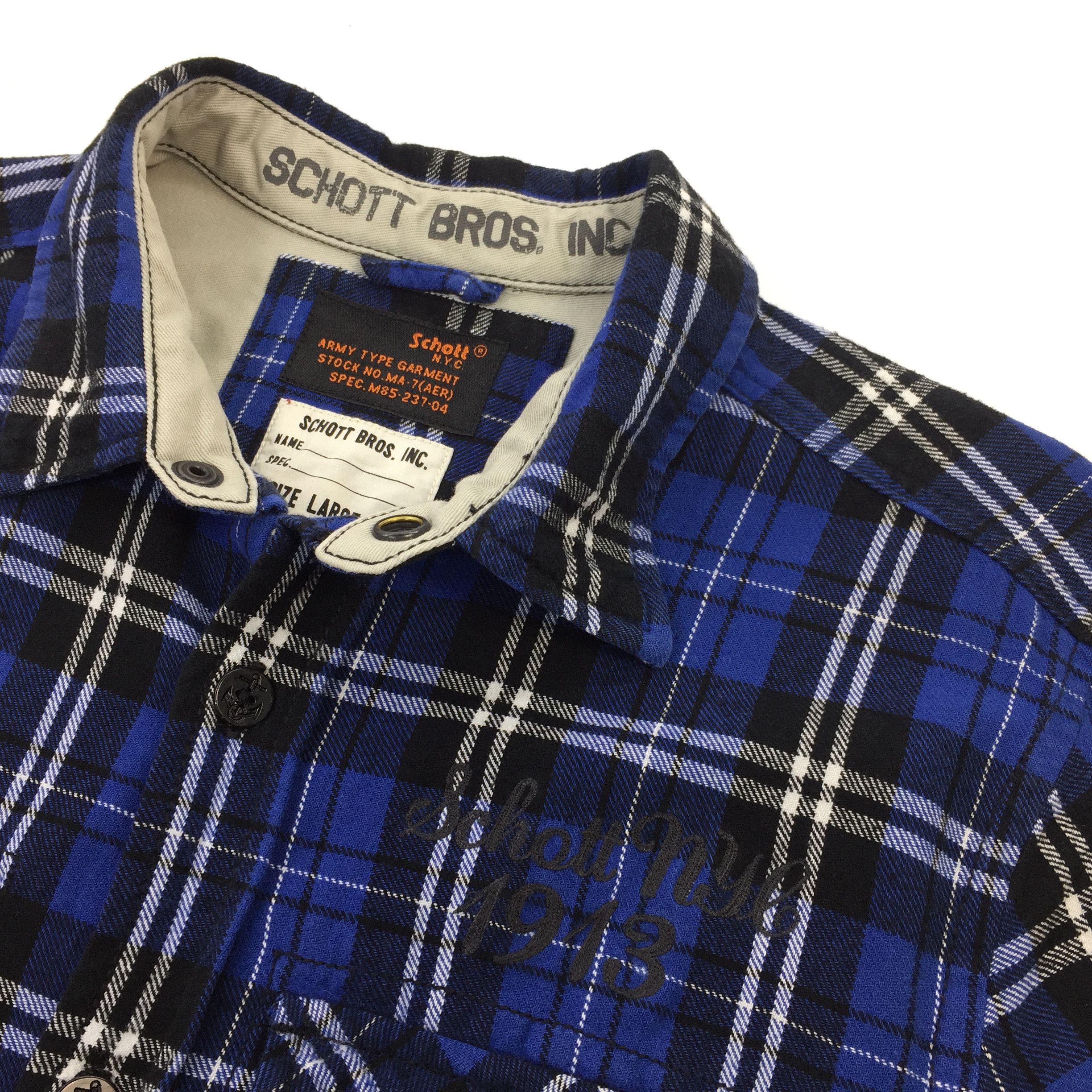 Designer × Flannel × Schott Schott Bros NYC Flannel Shirt Size US M / EU 48-50 / 2 - 3 Thumbnail